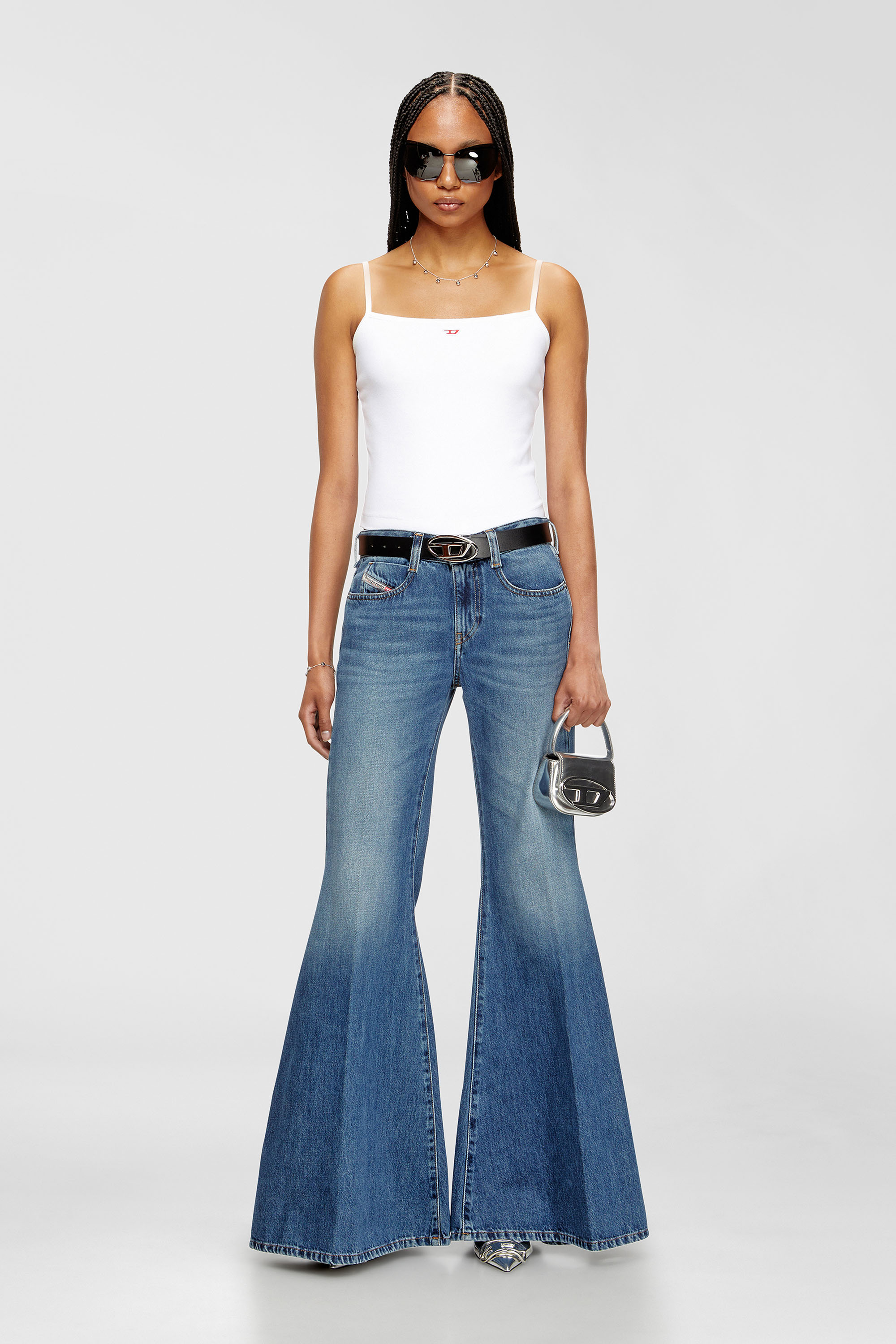 Diesel - Female's Flare Jeans 1970 D-Bleess 09M56, Medium Blue - 1