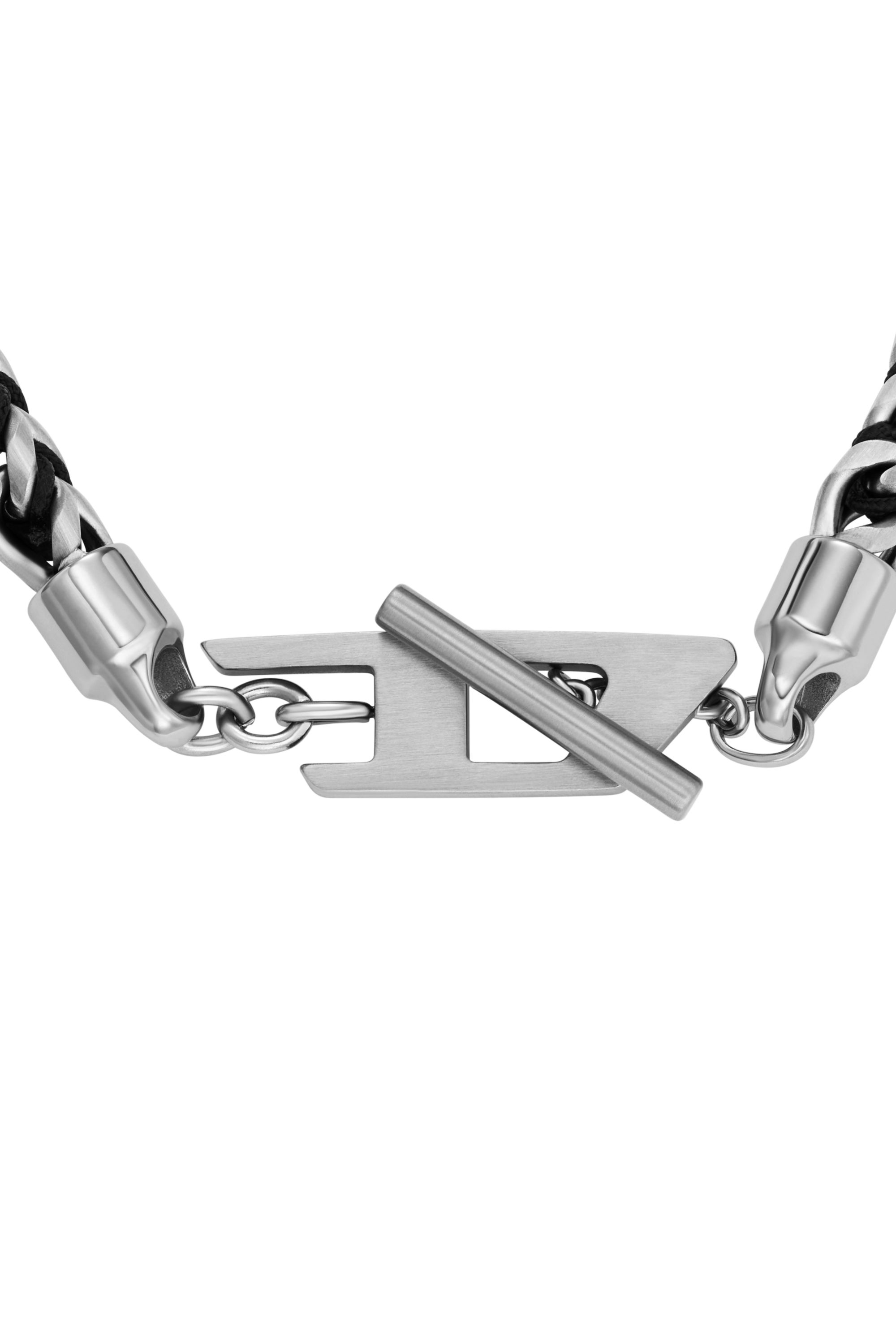 Diesel - DX1540040, Bracelet chaîne tressé en acier inoxydable Mixte in Gris argenté - 2