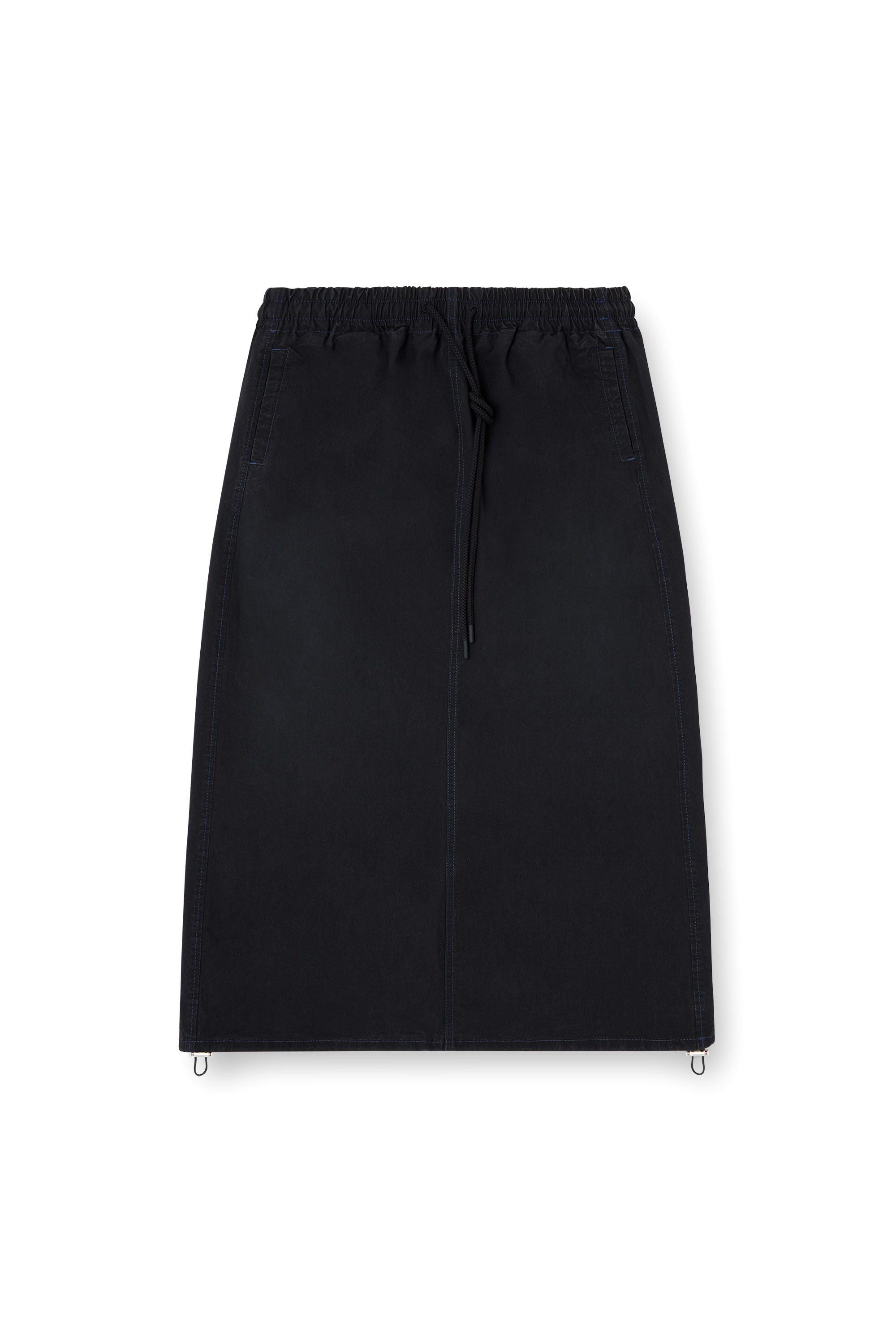 Diesel - DE-OREN-C JOGG, Female's Midi skirt in technical JoggJeans in Black - 2