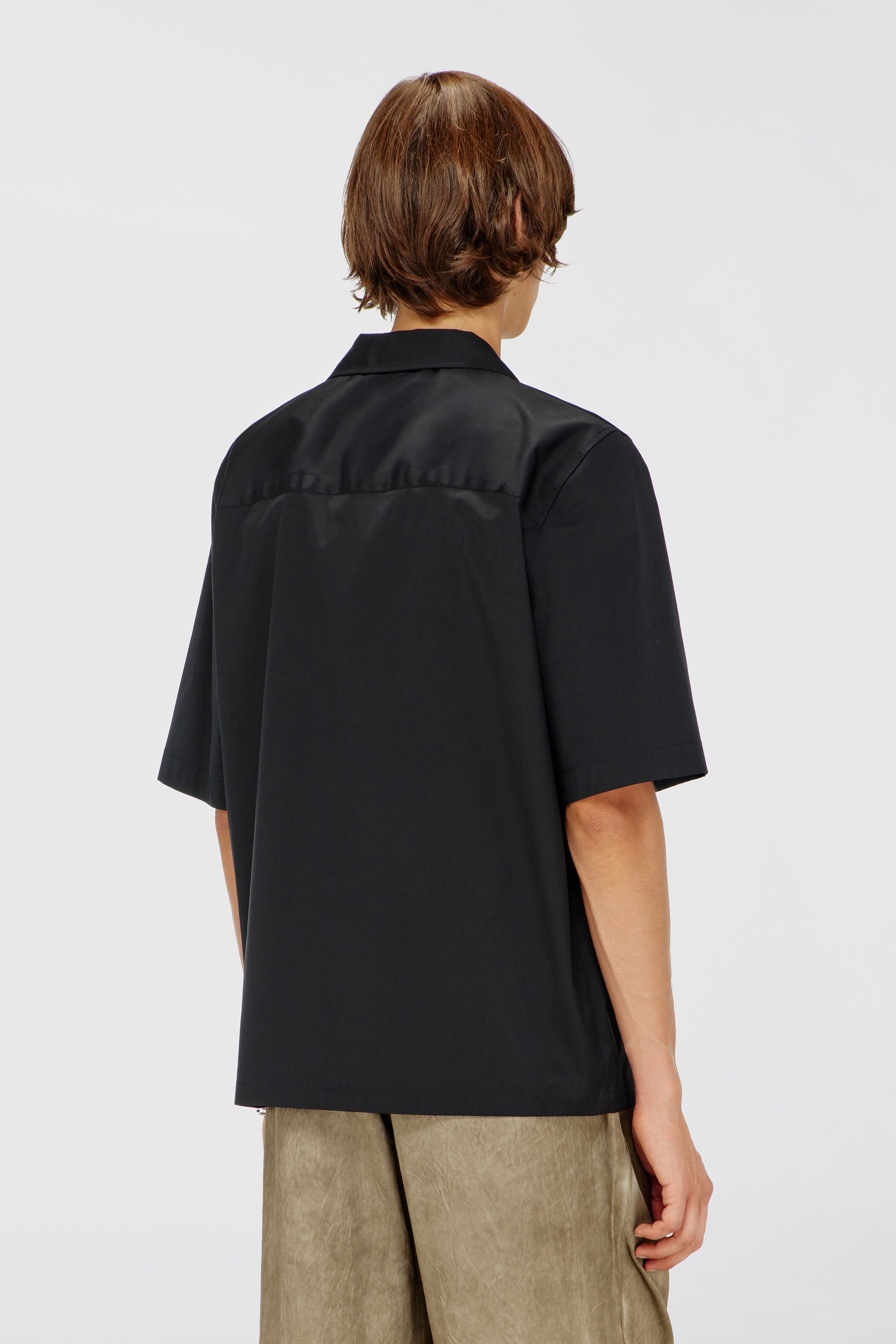 Diesel - S-MAC-GSBH, Chemise en popeline stretch avec broderie Oval D Homme in Noir - 4