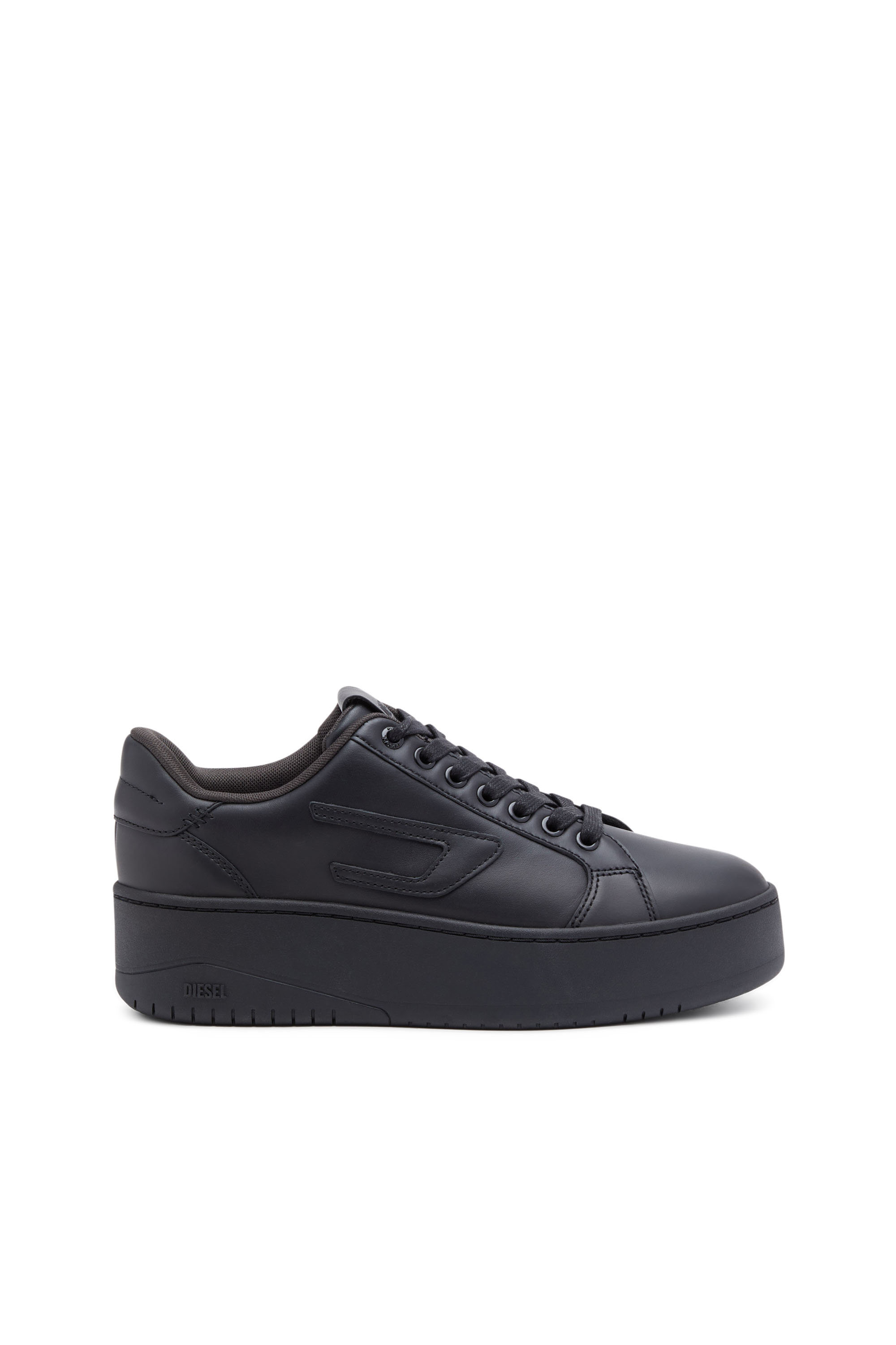 Diesel - S-ATHENE BOLD X, S-Athene Bold-Deportivas con suela de plataforma de piel Mujer in Negro - 1