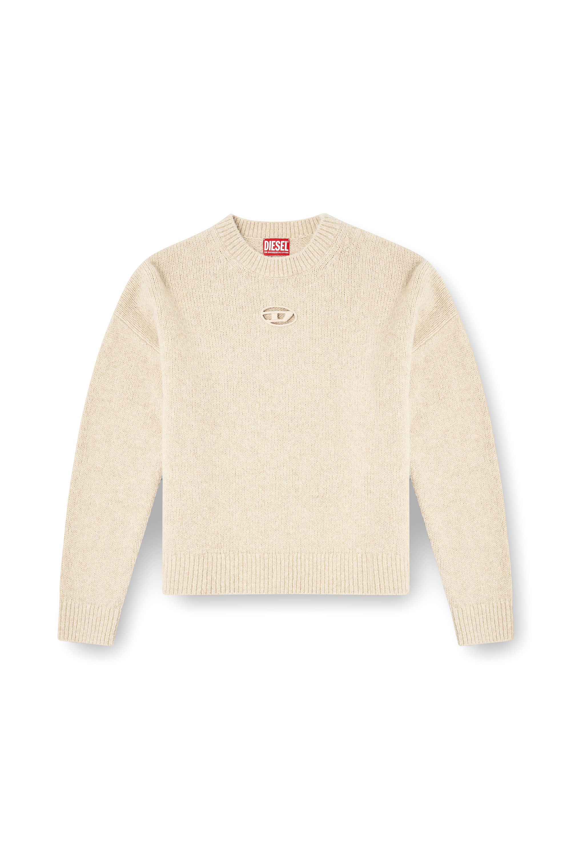 Diesel - M-AREETA, Jersey de mezcla de lana y alpaca Mujer in Beige - 2