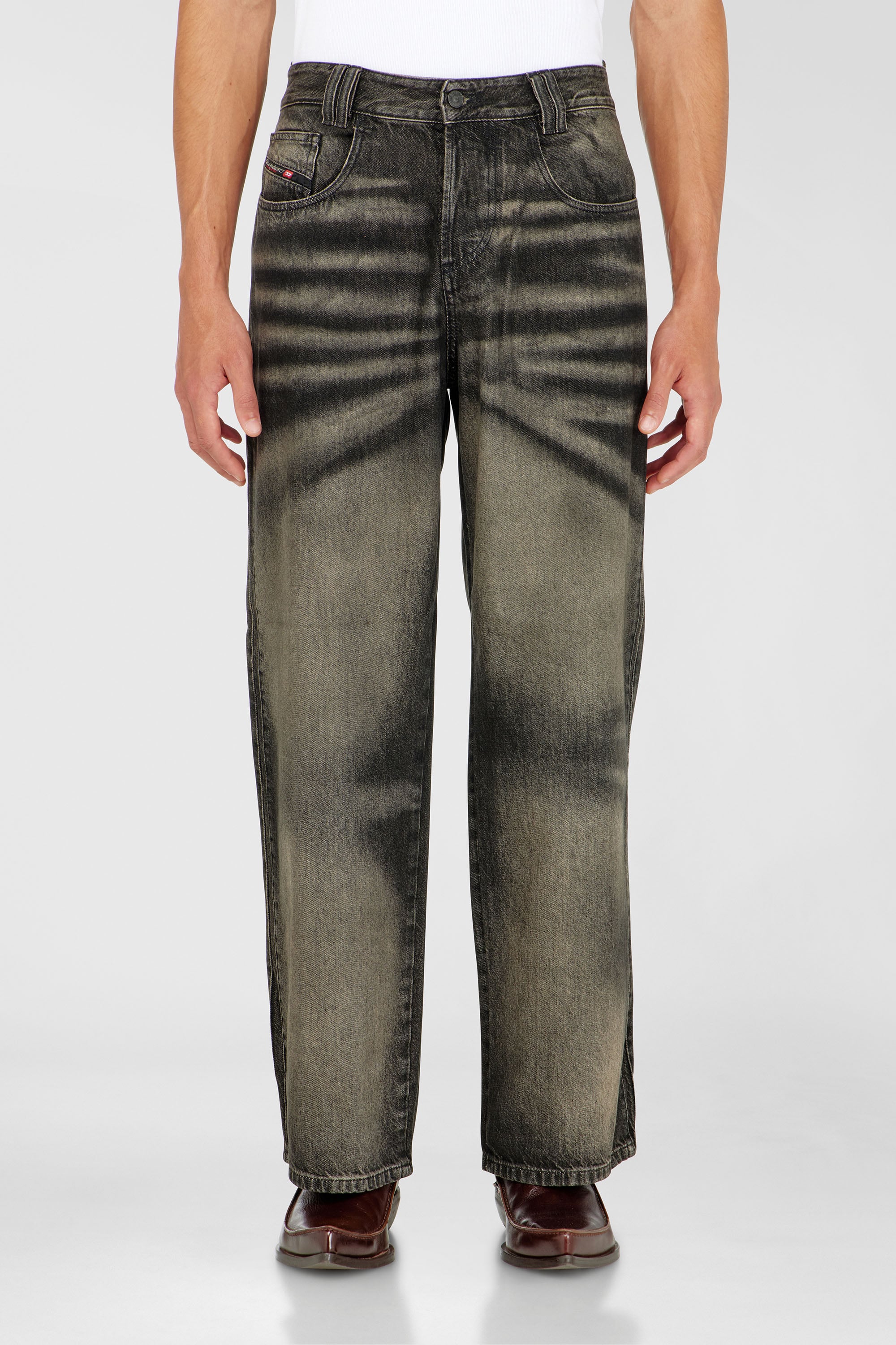 Diesel - Unisex's Relaxed Jeans 1982 D-Hakou 09R33, Black/Dark Grey - 1