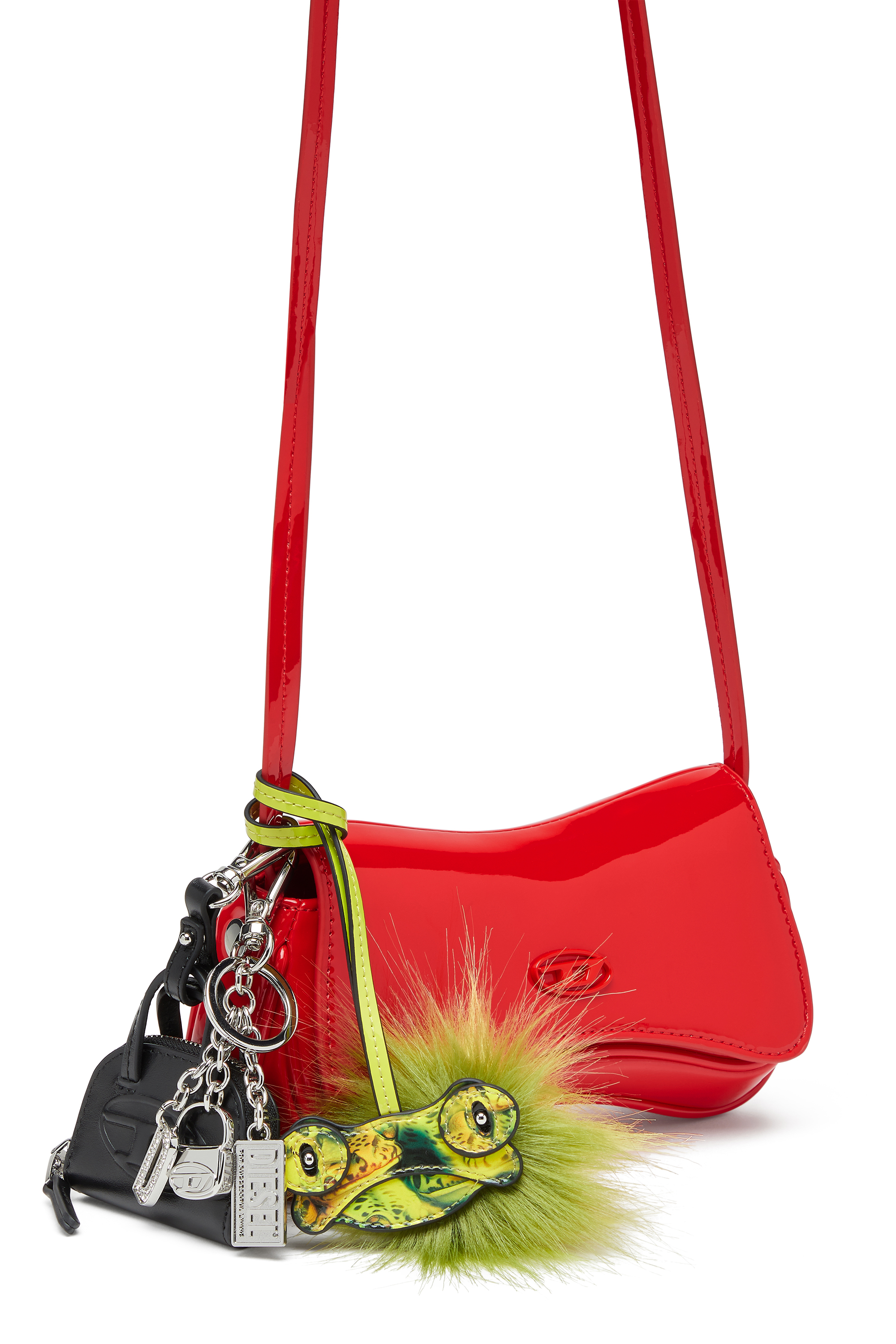 Diesel - PLAY CROSSBODY XS, Female's Play-Small crossbody bag  in glossy PU in Red - 2