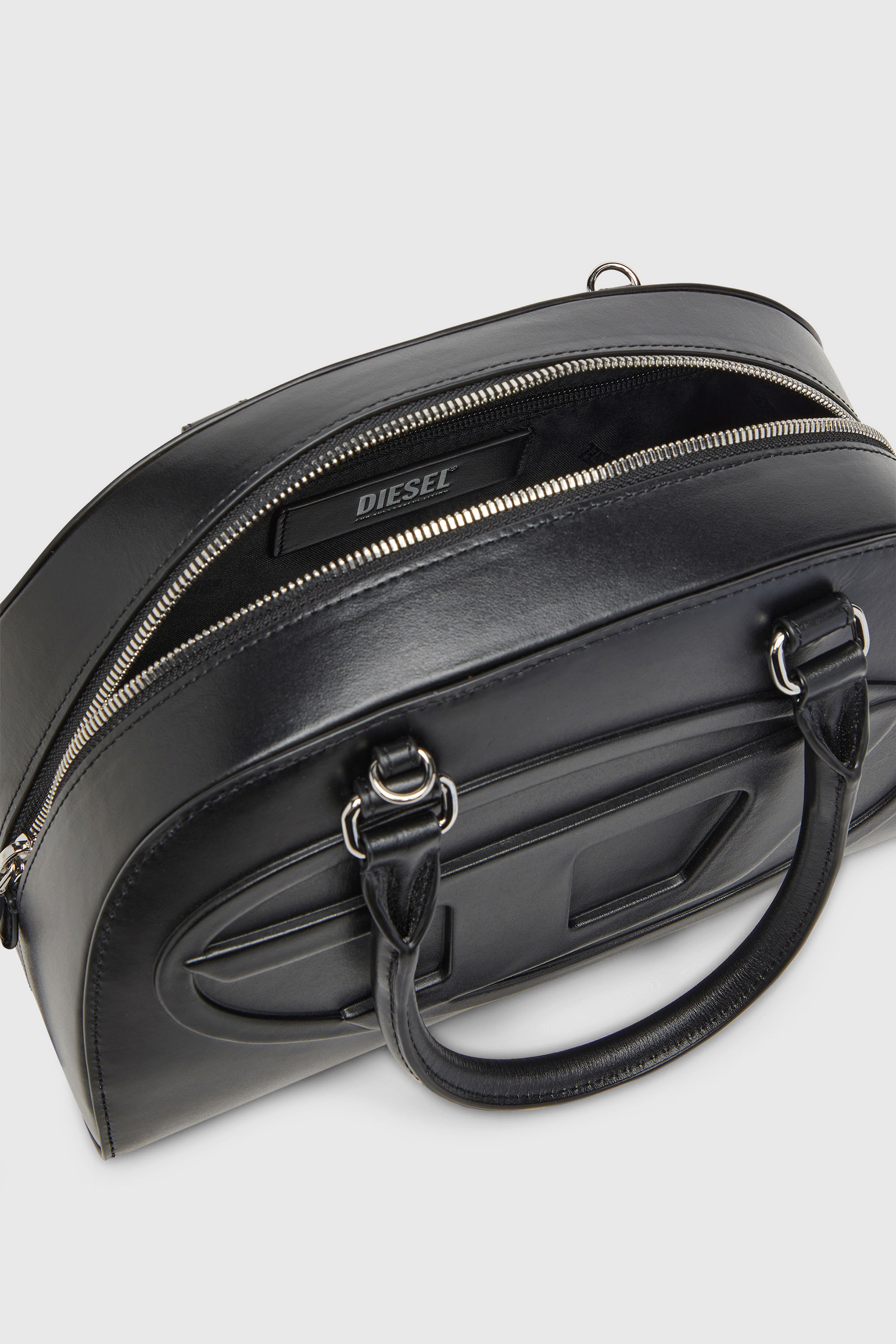 Diesel - 1DR DOME TOP HANDLE, 1DR Dome-Bolso bowling de cuero Mujer in Negro - 4
