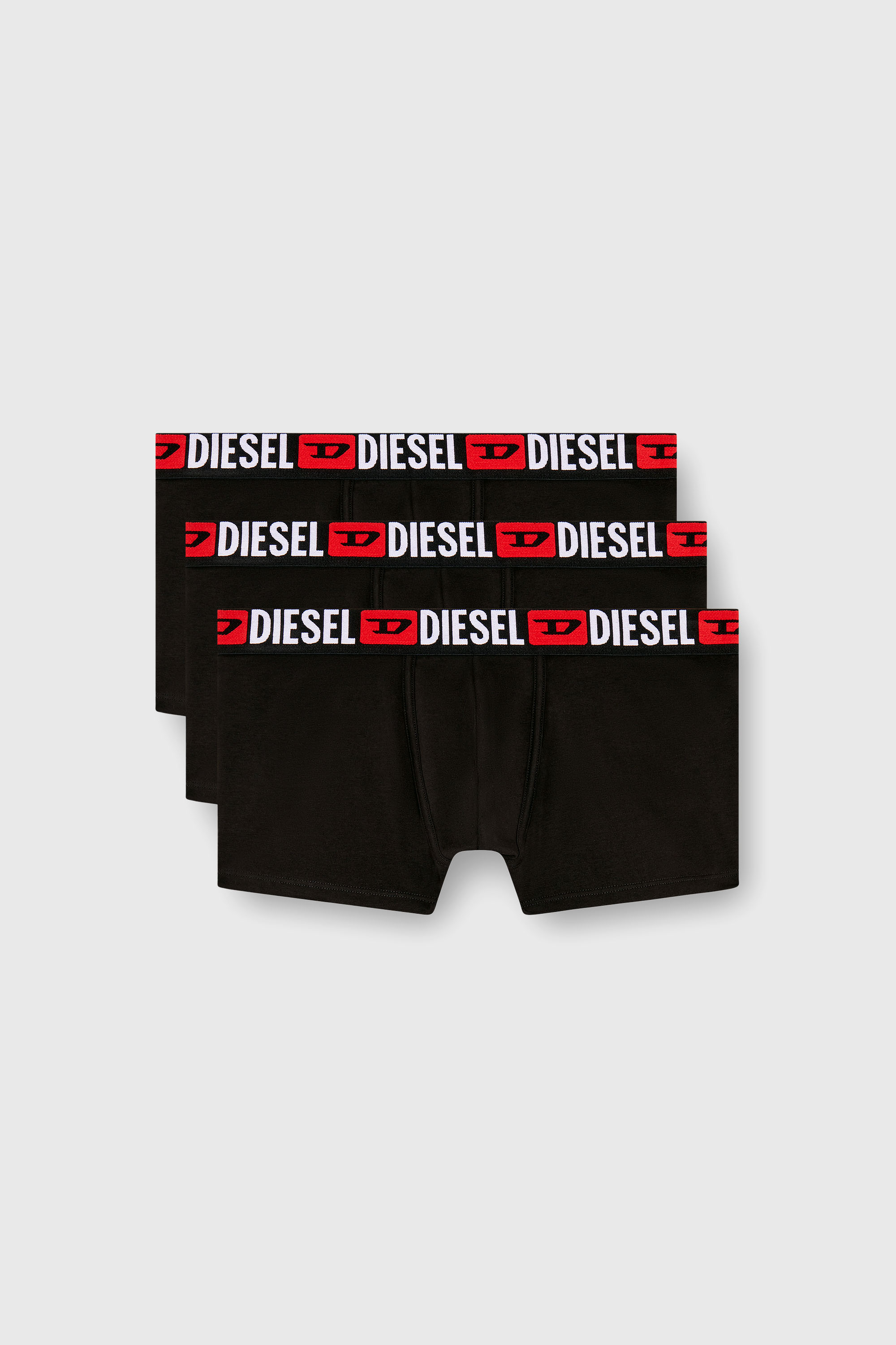 Diesel - UMBX-DAMIENTHREEPACK, Man's Three-pack of all-over logo waist boxers in Black - 4