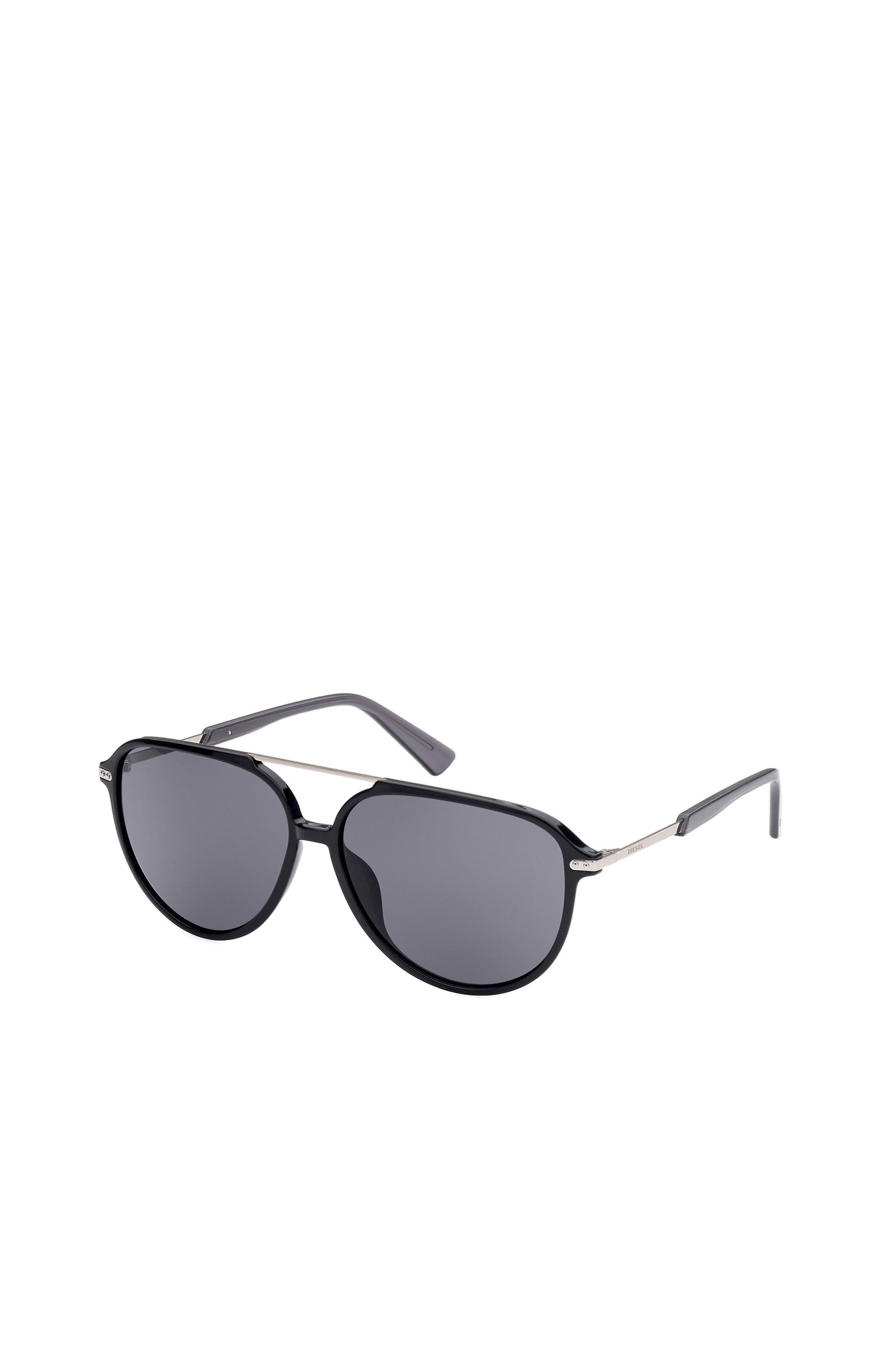 Diesel - DL0352, Man's Pilot sunglasses on a combo construction in Black - 2