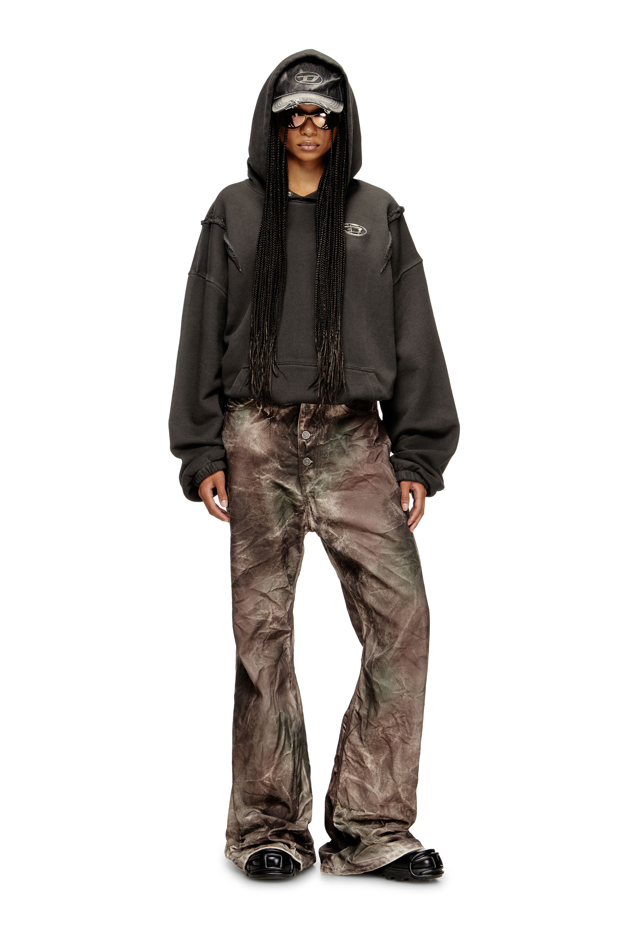 Diesel - P-THUG-PANT, Pantalones en lona camuflaje arrugada Unisex in Multicolor - 4