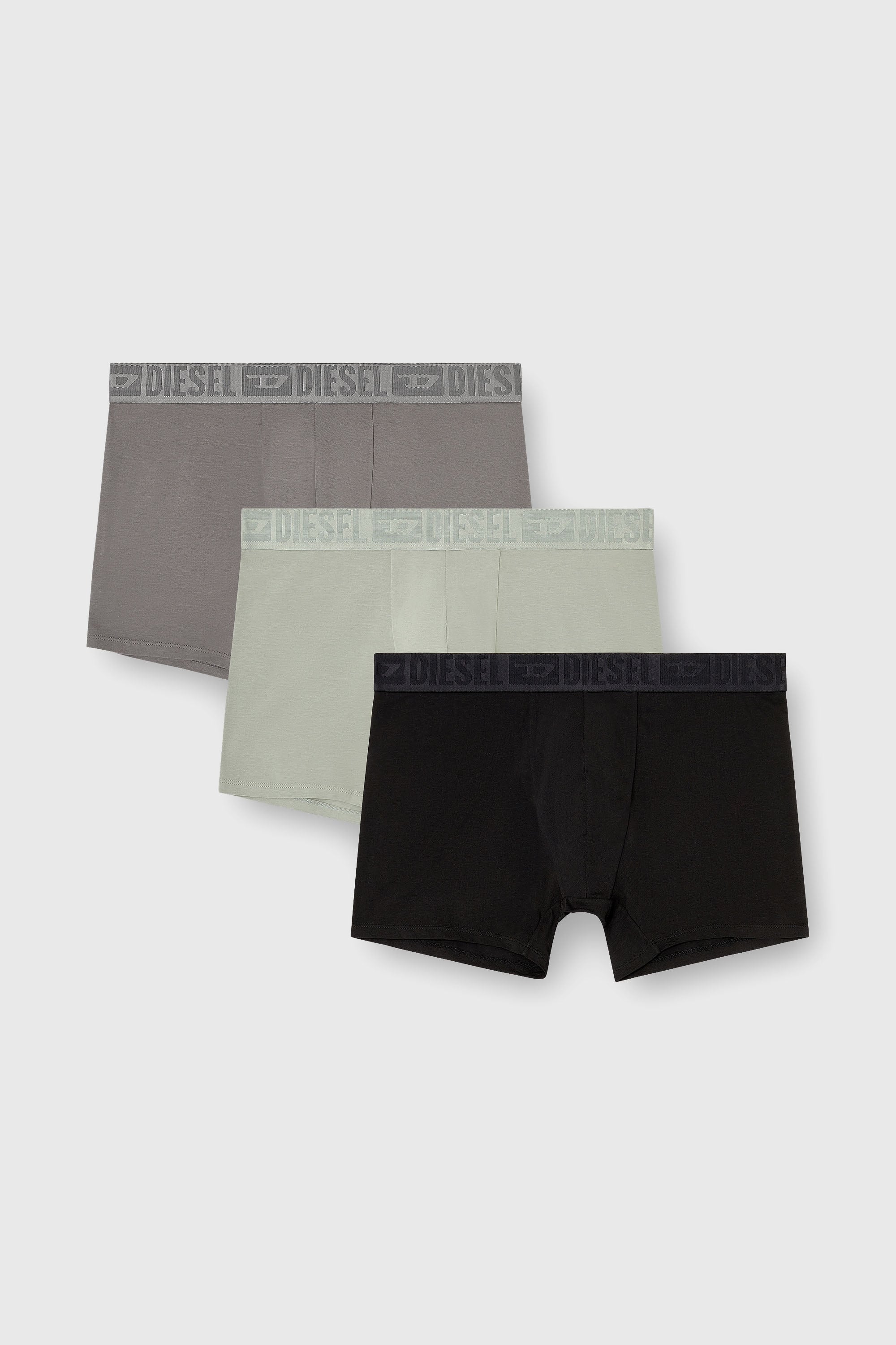 Diesel - SEBASTIAN-D-CORE-3PACK, Male's Three-pack boxer briefs in stretch cotton in Black/Grey - 1