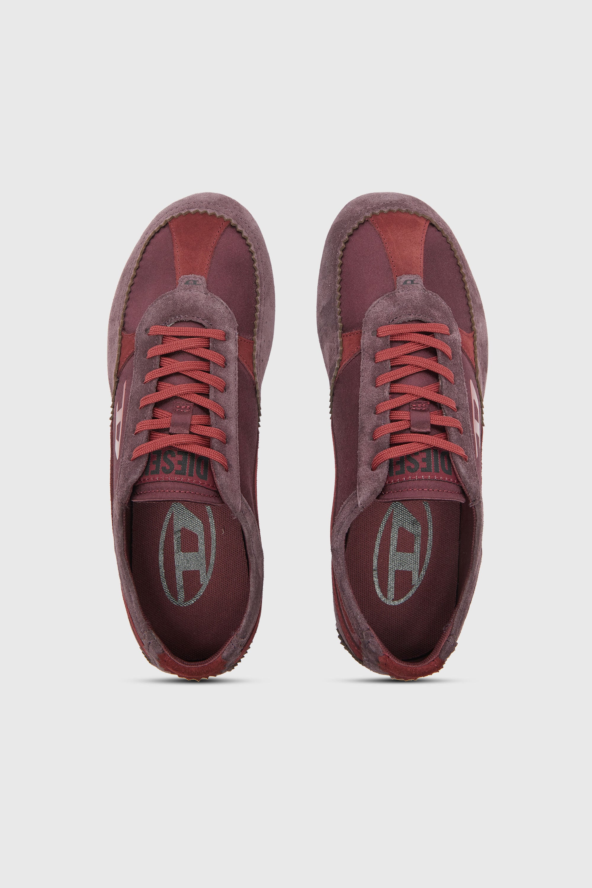 Diesel - D-MILE LOW II W, D-Mile- Zapatillas con superposiciones de ante Mujer in Rojo - 4