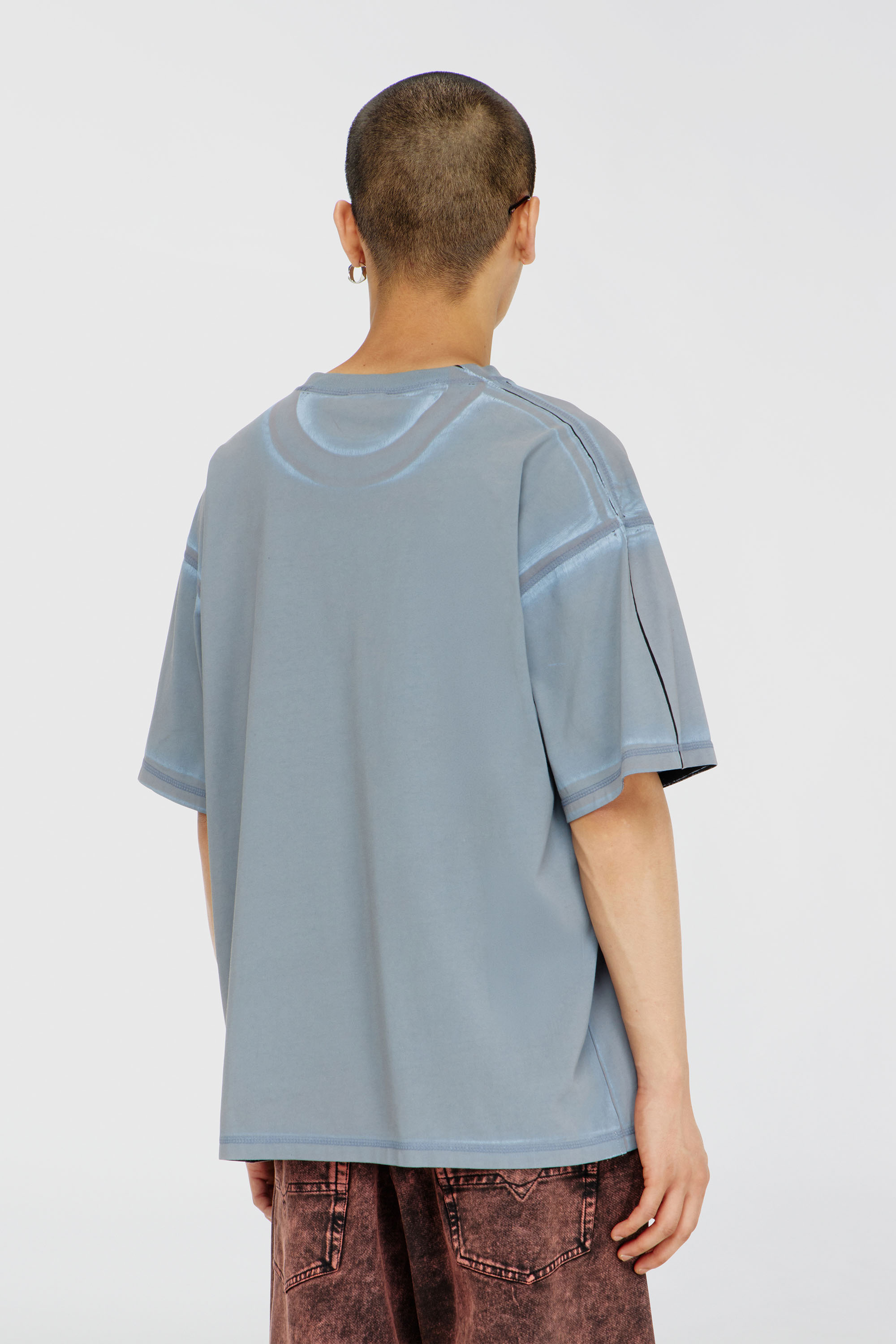 Diesel - T-BOXT-AA8, Man's T-shirt with For Successful Living print in Grey - 4