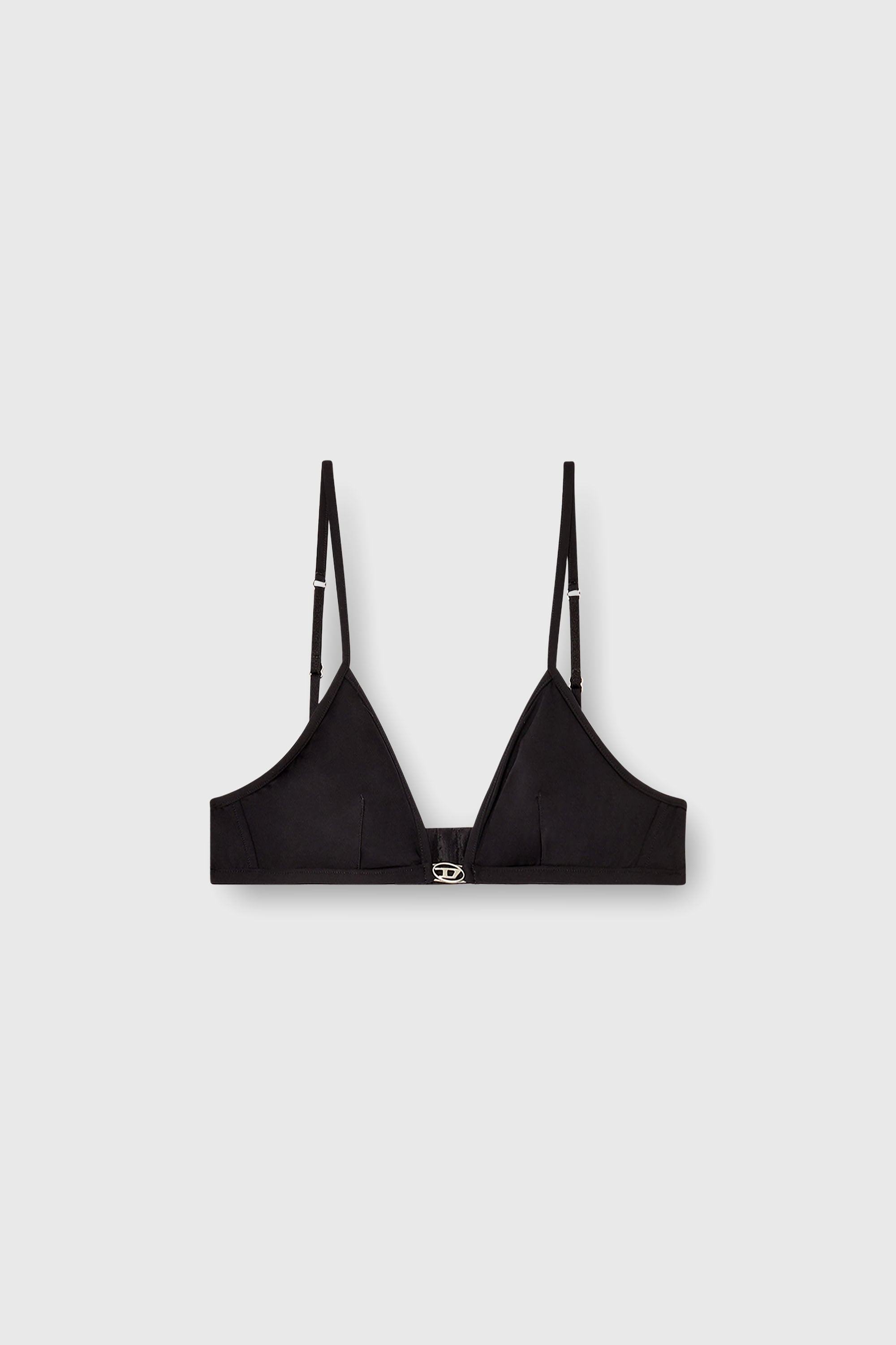 Diesel - LUNA-DNM, Sujetador de tri&aacute;ngulo de microfibra con detalle Oval D Mujer in Negro - 2