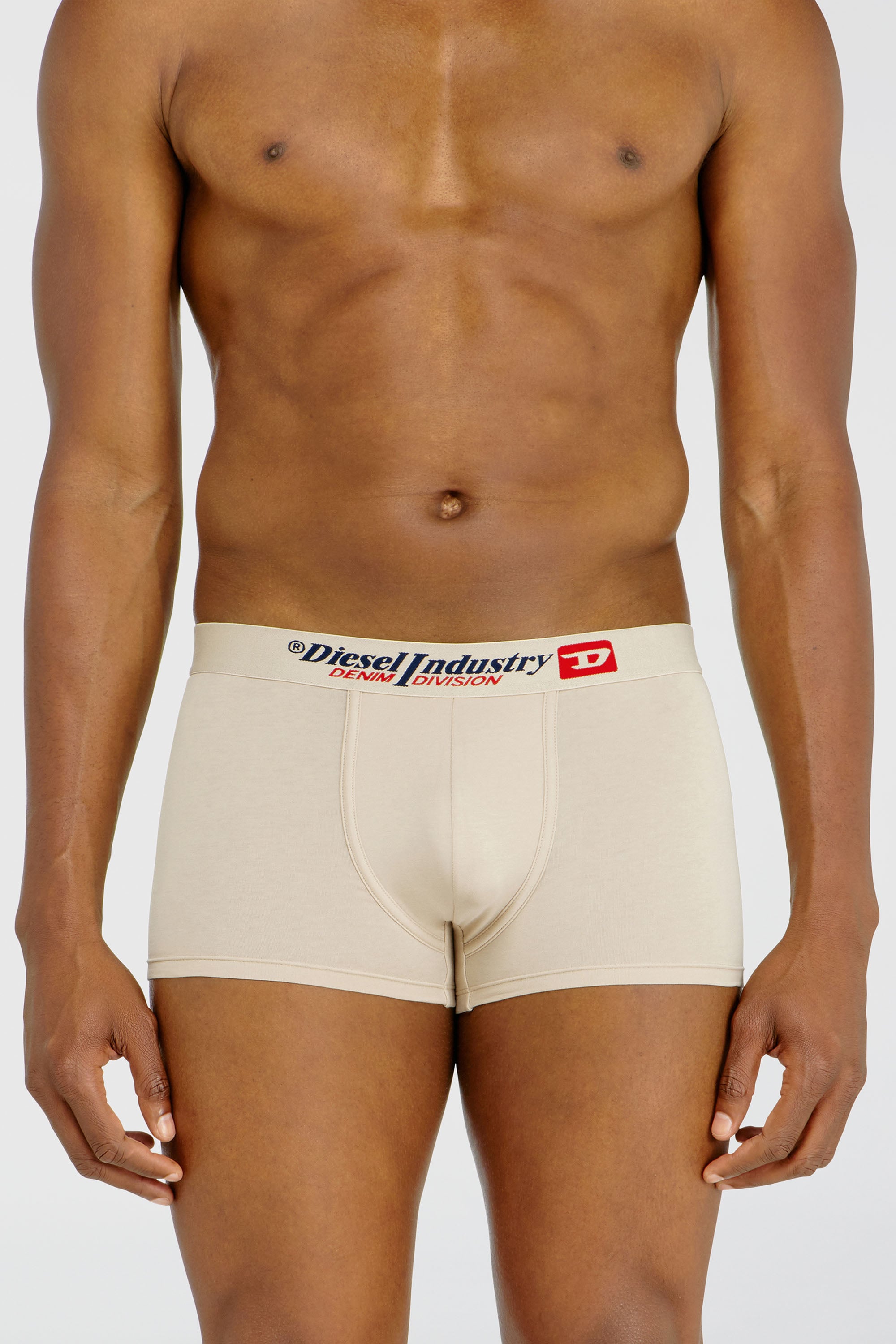 Diesel - DAMIEN-DNM-A-3PACK, Male's Three-pack of stretch-cotton trunks in mixed colours in Beige/Black - 2