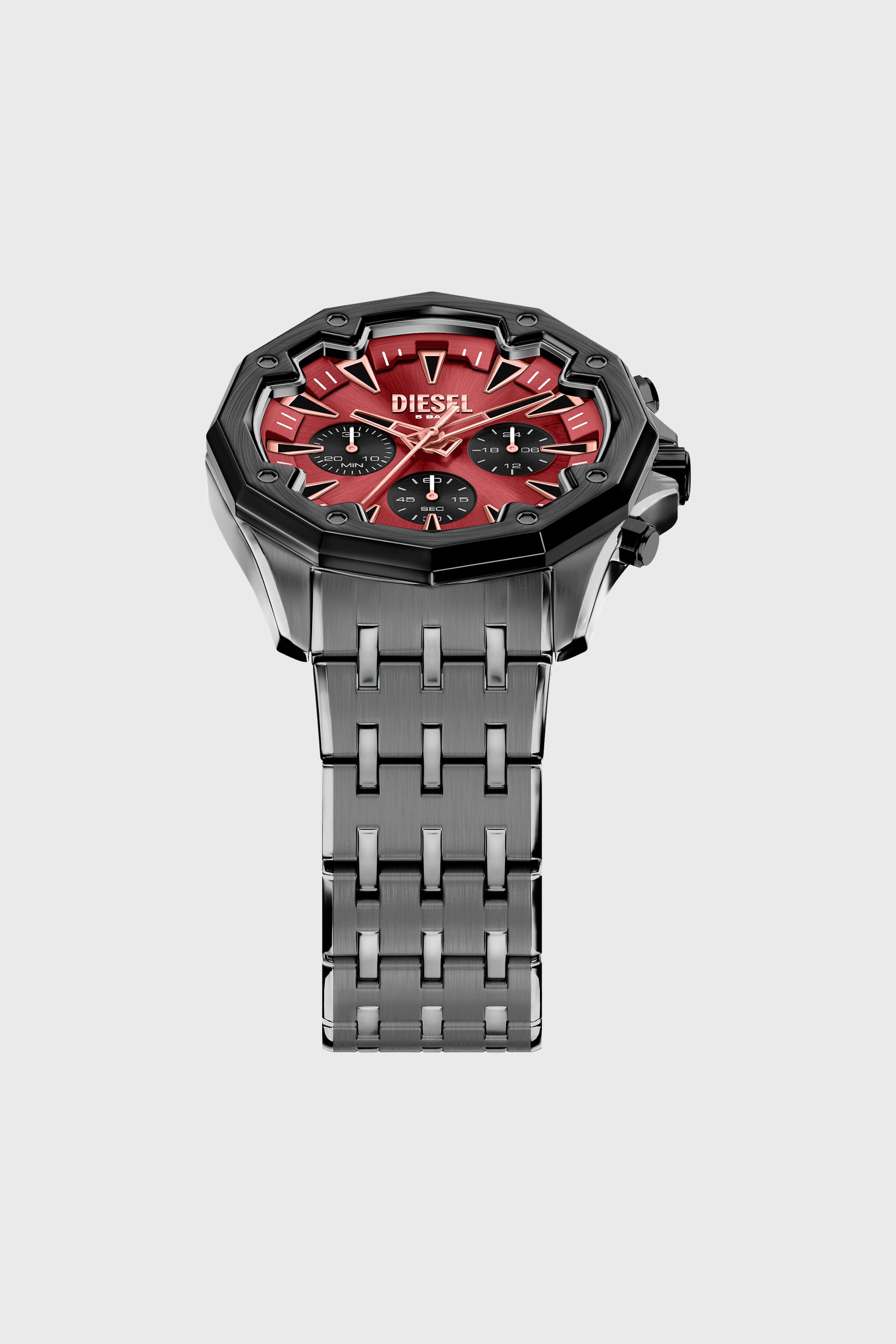 Diesel - DZ4715 WATCH, Man's Stinger gunmetal stainless steel watch in Dark grey - 4