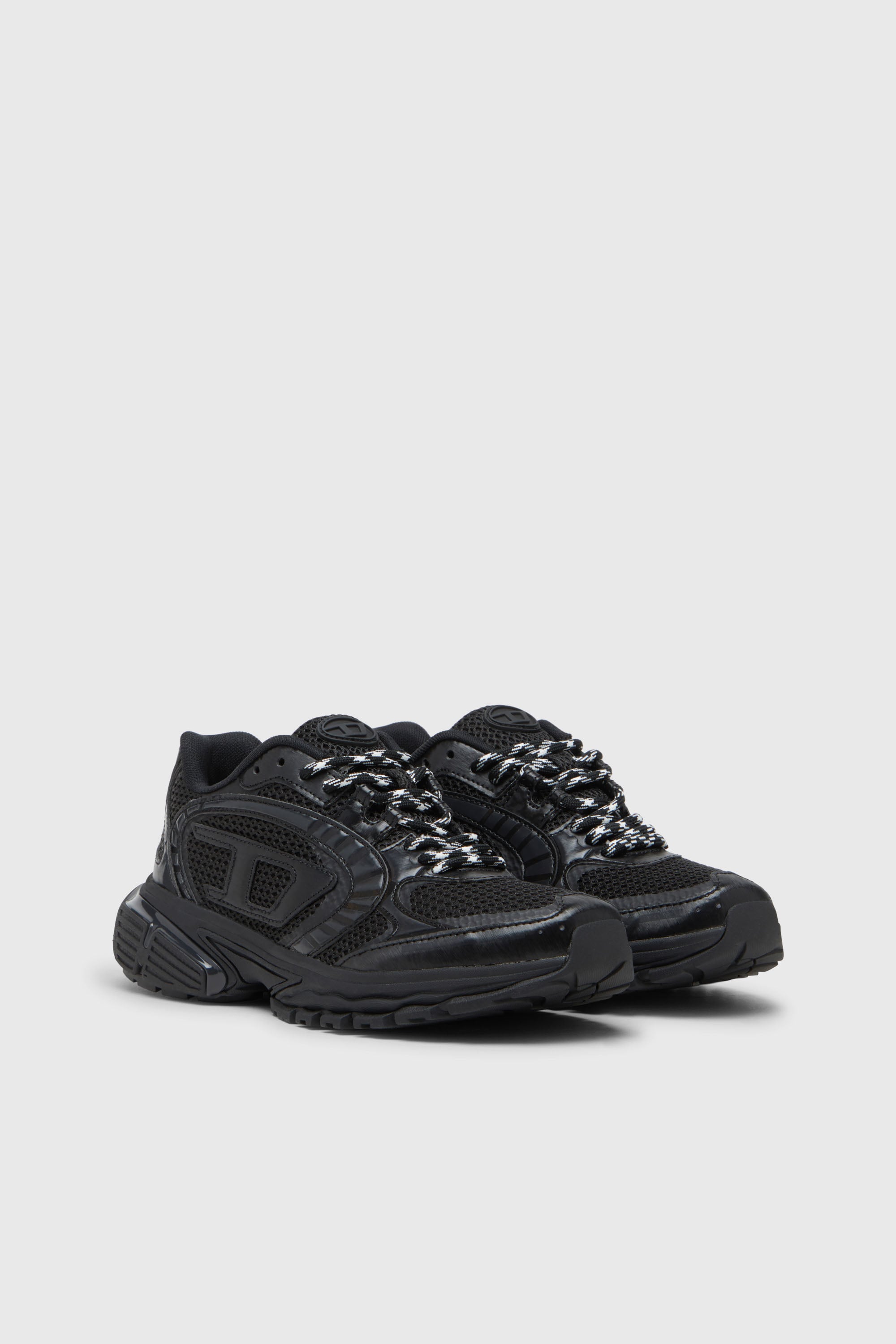 Men's S-Pro-V-Dense-Mesh sneakers with Oval D logo | Black | Diesel US