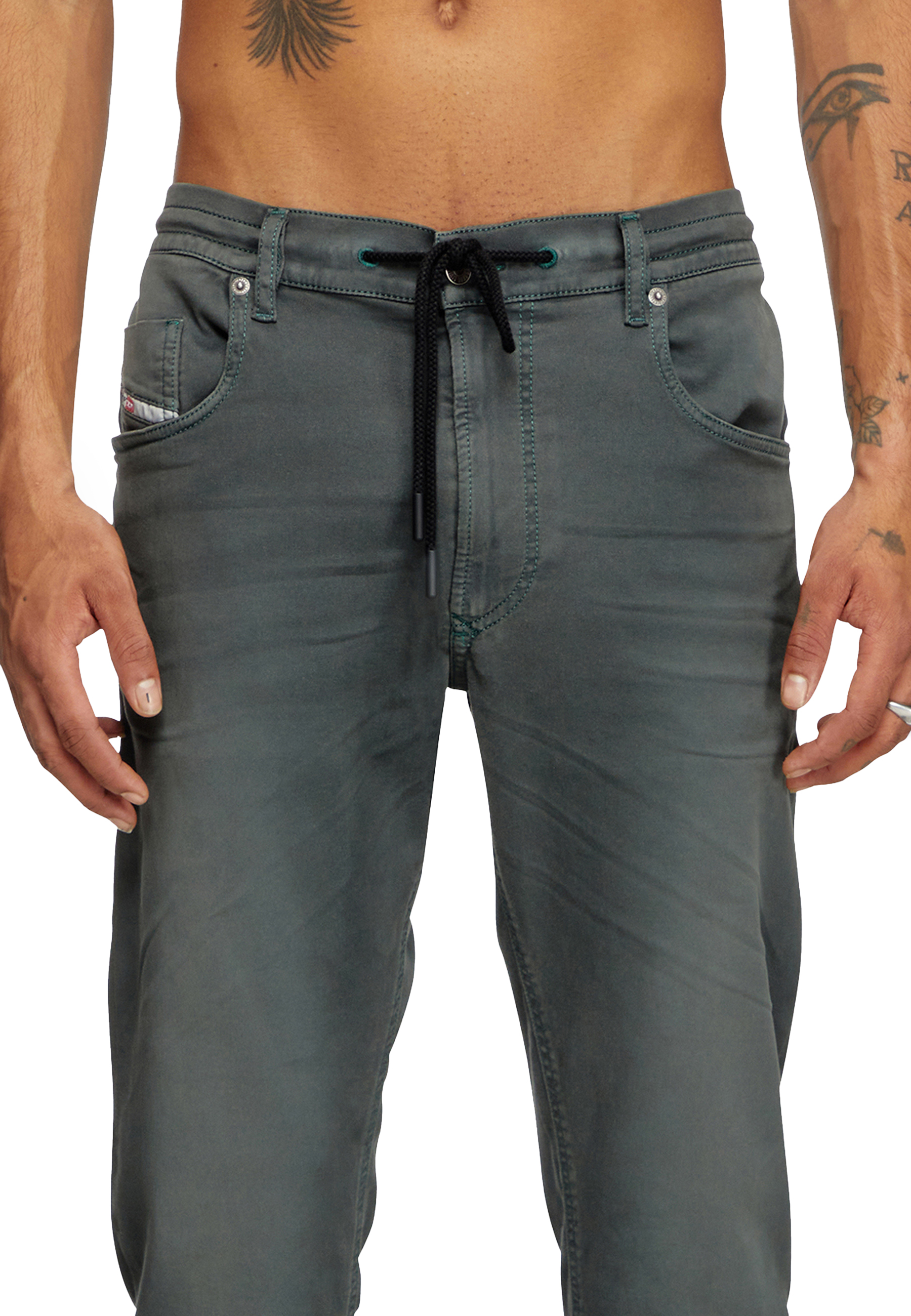Men's Regular Jeans | Grey | Diesel 2032 D-Krooley Joggjeans®