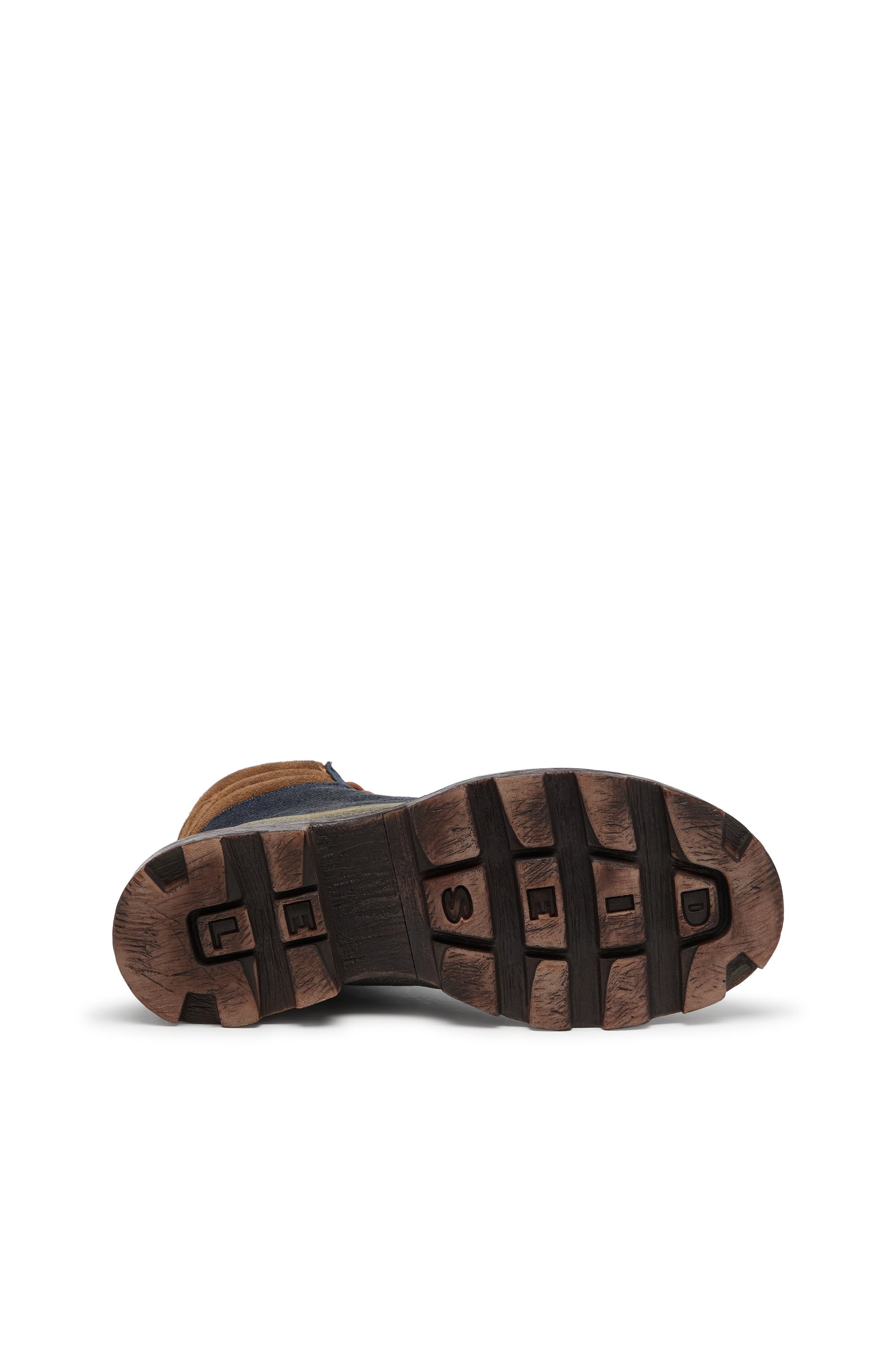 Diesel - D-HAMMER LACE UP W, Female's D-Hammer-Combat boots in denim and suede in Dark Blue - 4