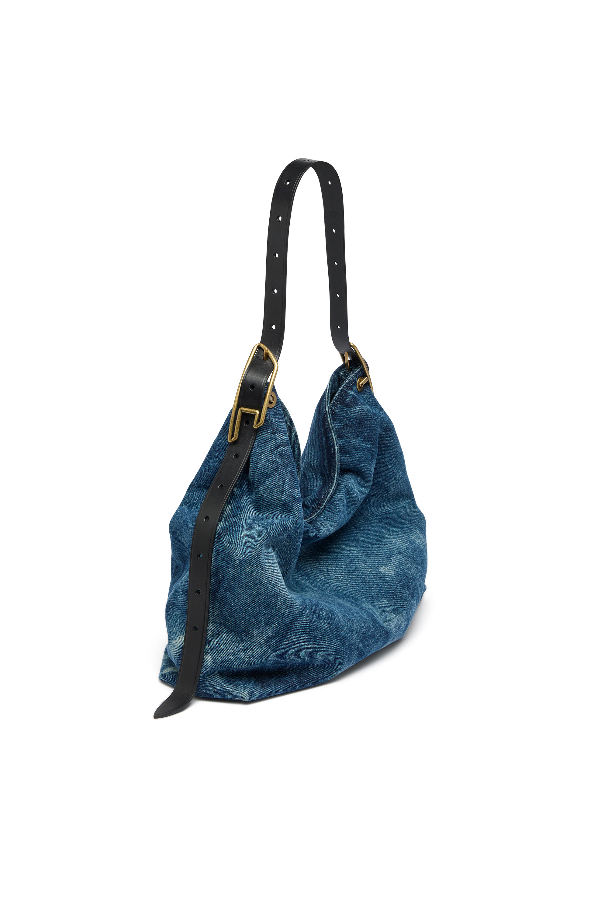 Diesel - D-LINE HOBO L, Woman's D-Line-Denim hobo bag in Medium blue - 1