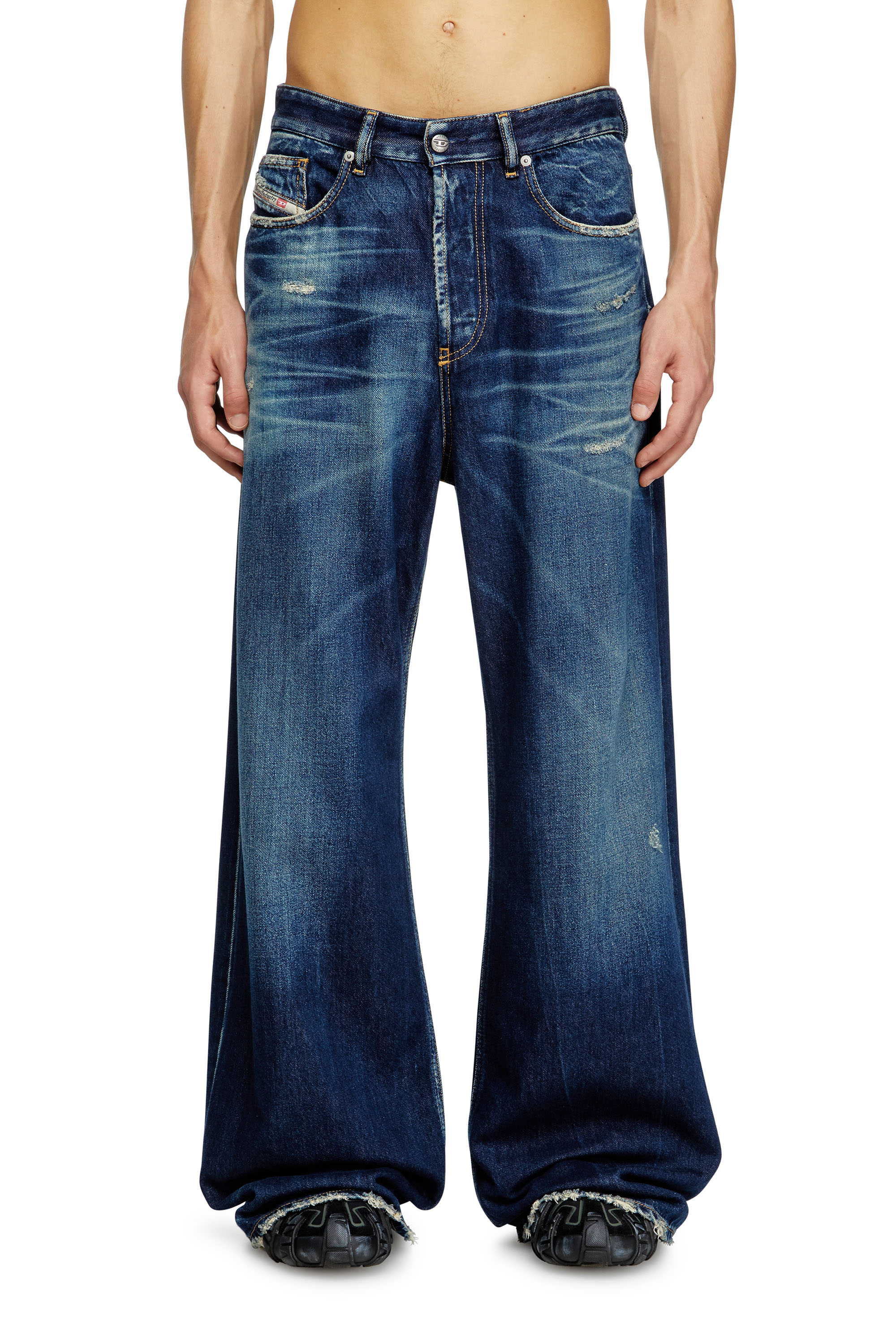 Diesel - Man's Relaxed Jeans D-Rise 09M06, Dark Blue - 2