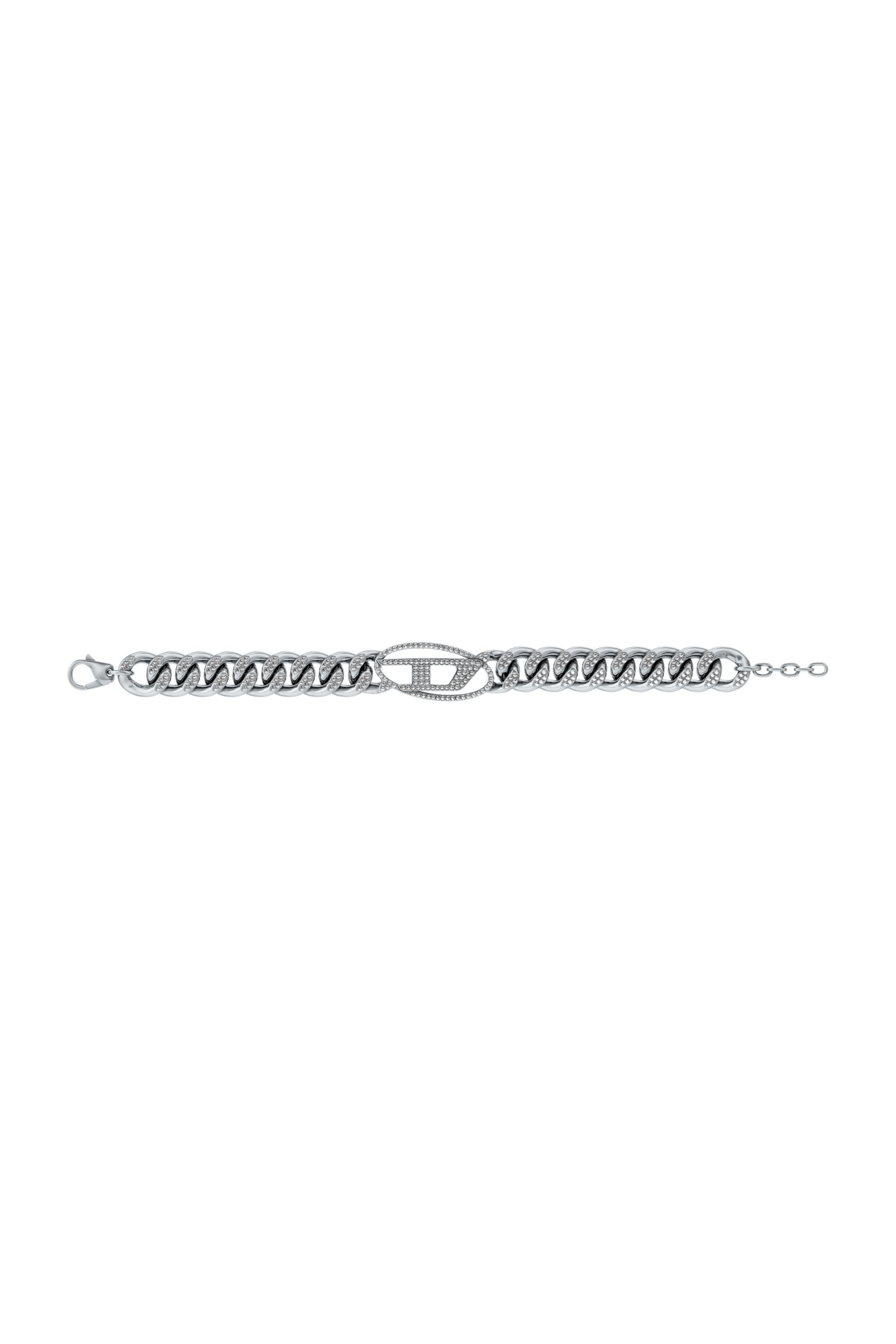 Diesel - DX1707040 JEWELLERY, Pulsera de cadena Oval D glitz de acero inoxidable Unisex in Plateado - 4