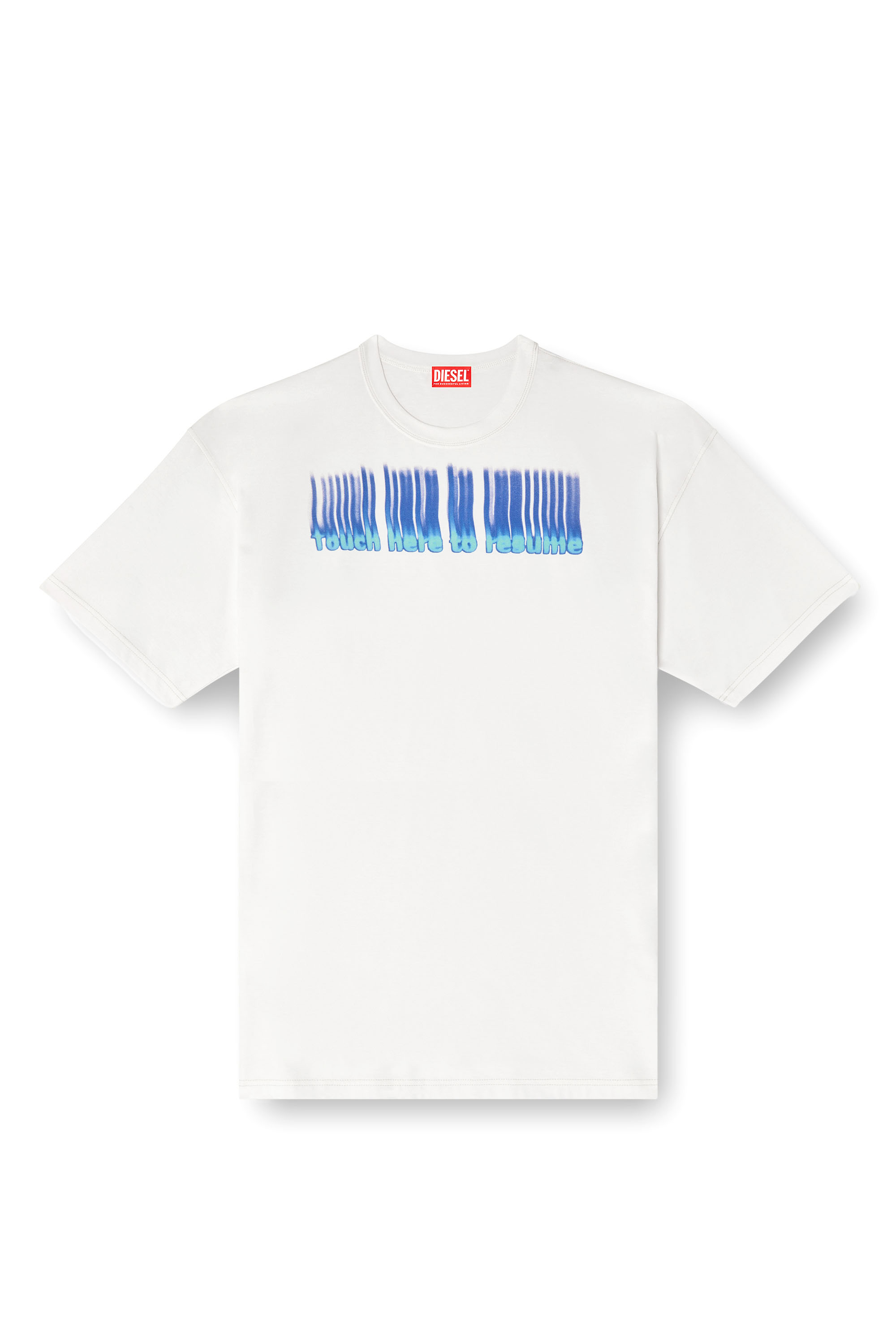 Diesel - T-BOXT-R14, Male's T-shirt with slogan print in White - 3
