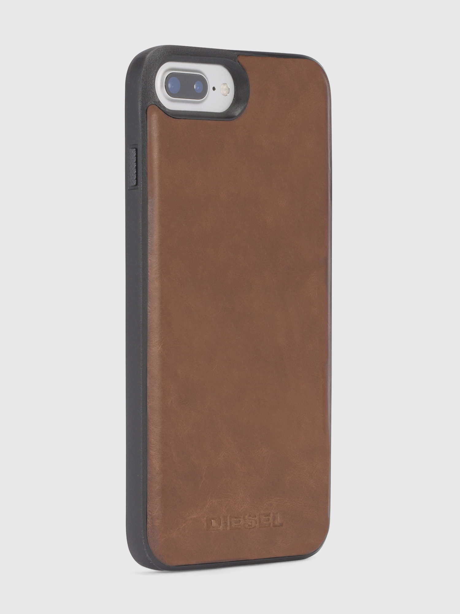 Diesel - BROWN LEATHER IPHONE 8 PLUS/7 PLUS/6s PLUS/6 PLUS CASE, Funda en piel marrón para iPhone 8 Plus/7 Plus/6s Plus/6 Plus Unisex in Marrón - 4