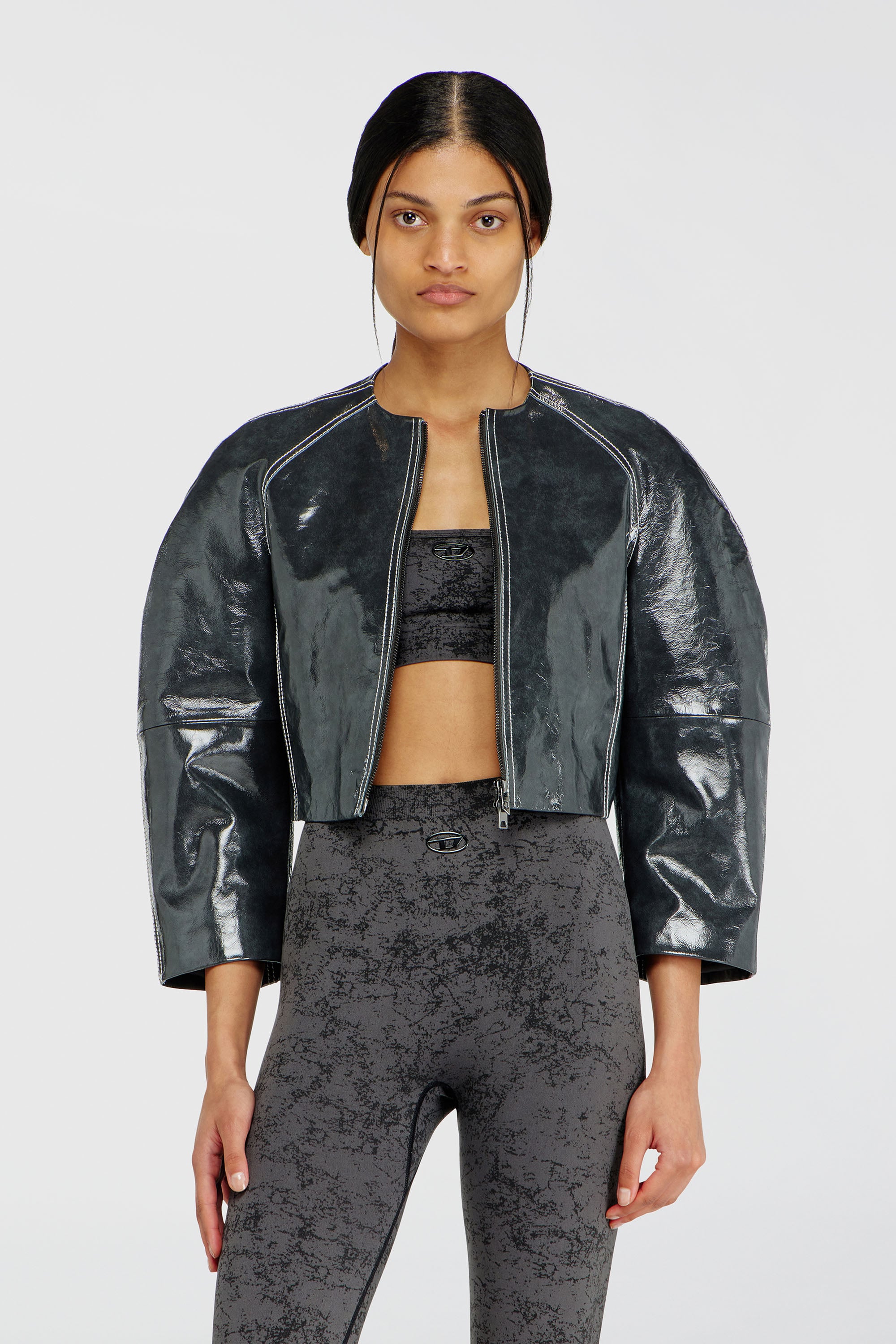 Diesel - HELLA-UTLT, Brassi&egrave;re de sport &agrave; imprim&eacute; utilitaire Femme in Gris - 1