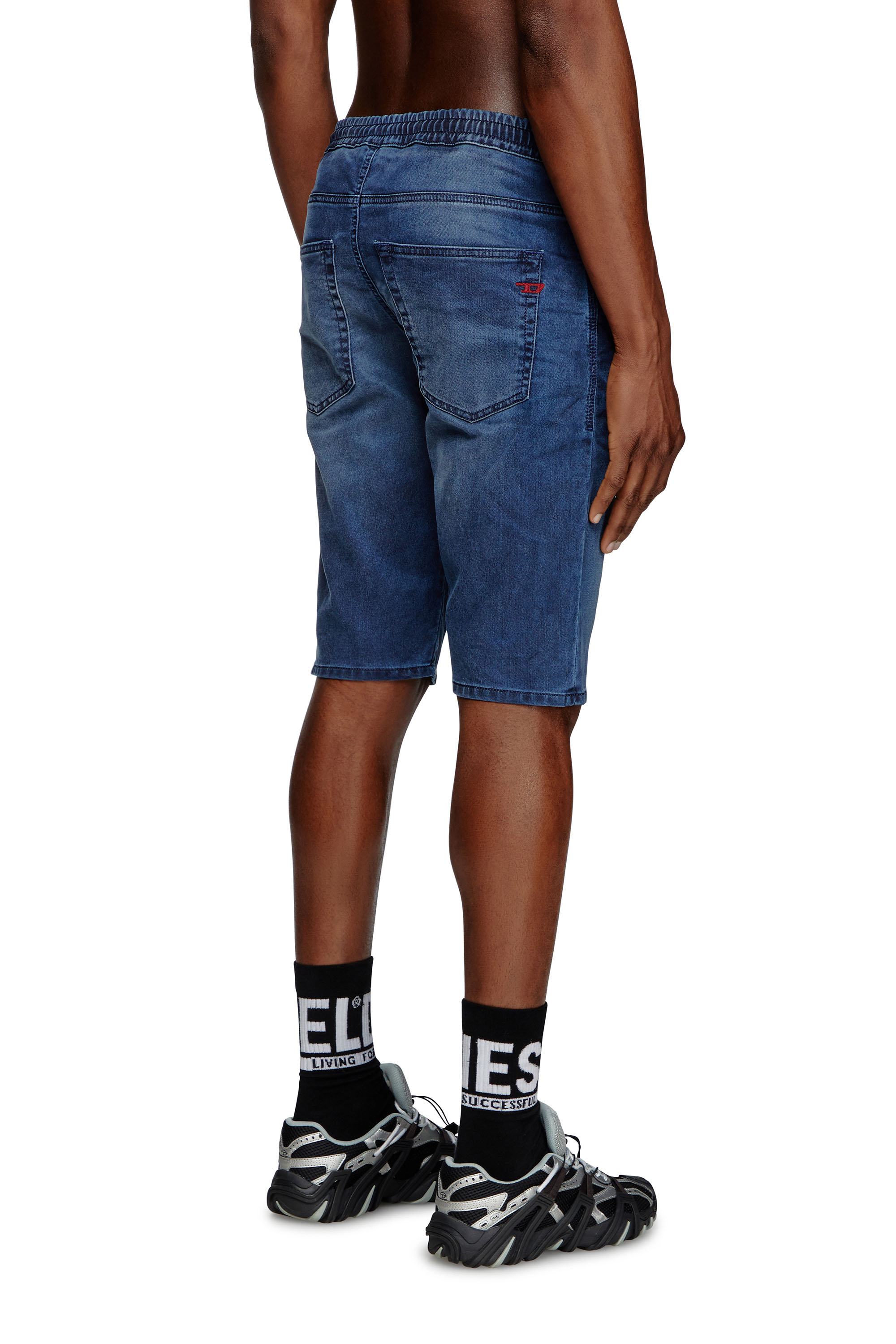 Diesel - 2033 D-KROOLEY-SHORT JOGG, Male's Chino shorts in JoggJeans in Medium Blue - 4