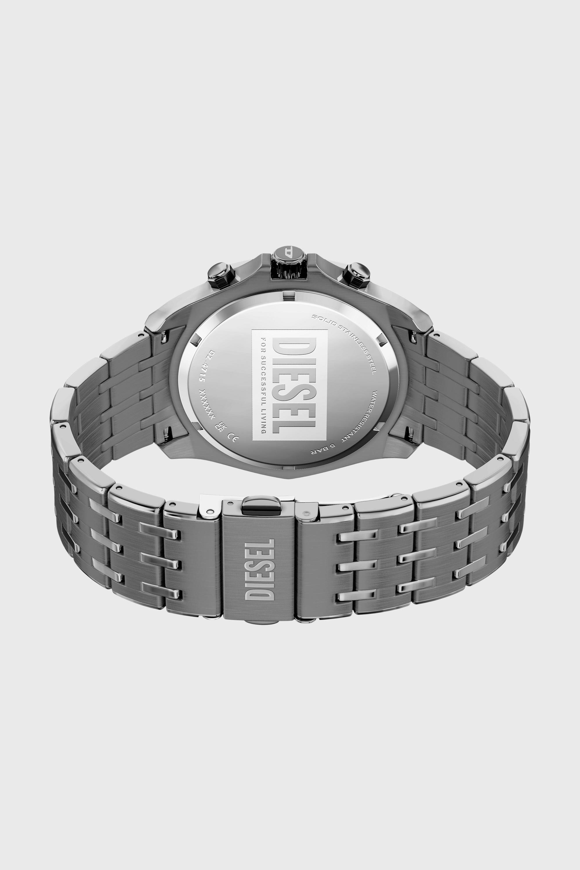 Diesel - DZ4715 WATCH, Man's Stinger gunmetal stainless steel watch in Dark grey - 6