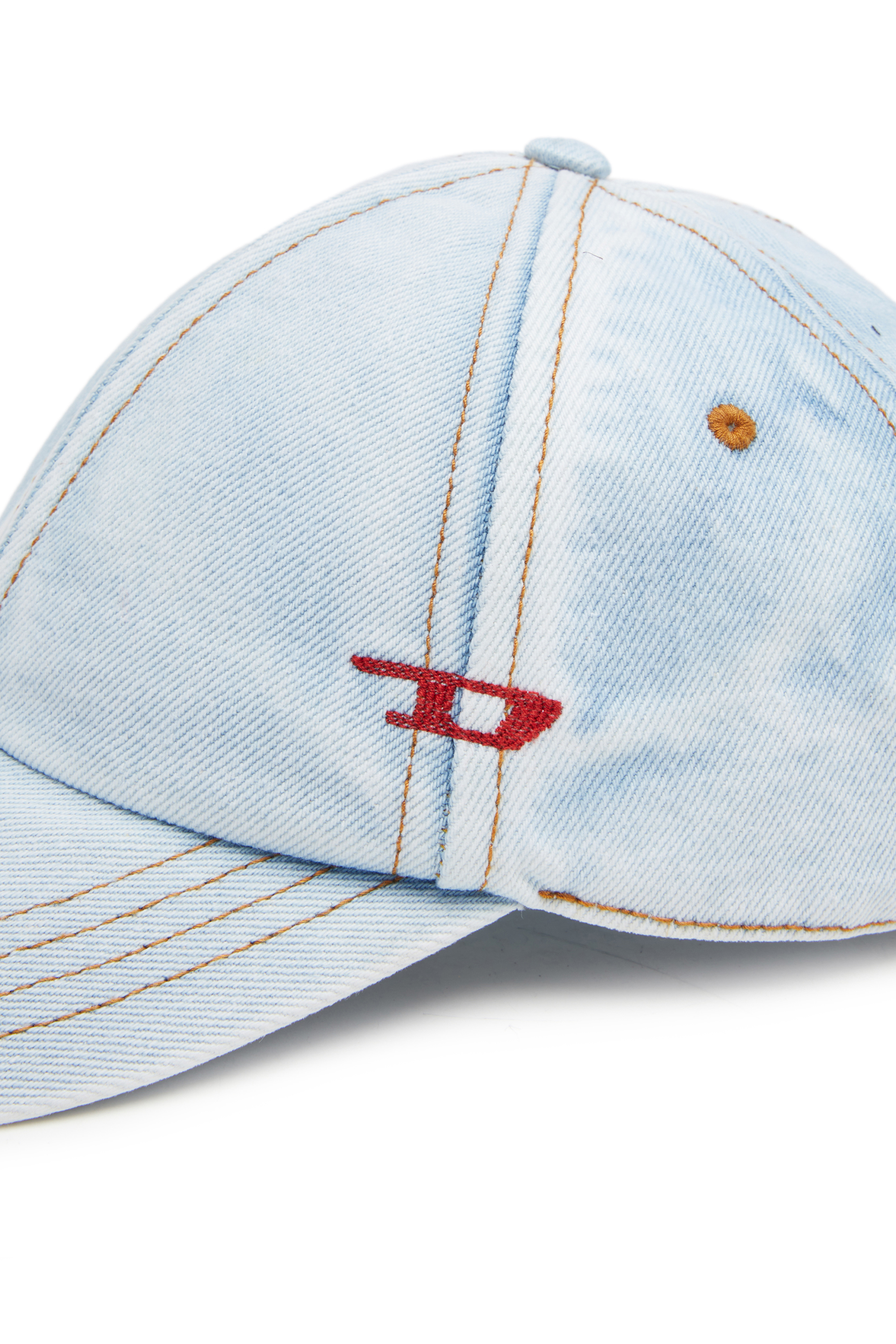 Diesel - C-LIB-3, Man's Baseball cap in denim in Light Blue - 3