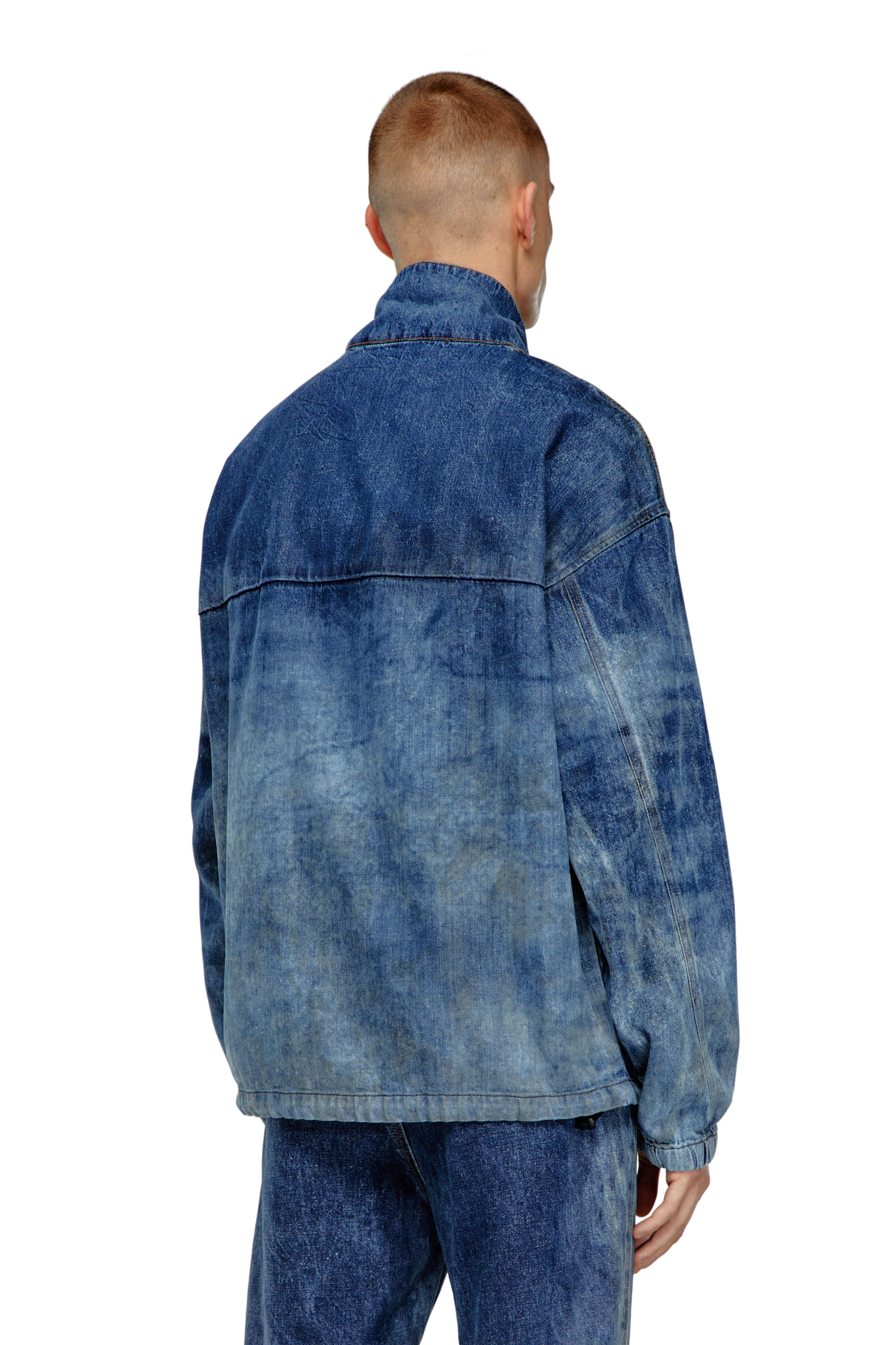 Diesel - D-FLOW-FSE, Veste pull en denim effet sali Homme in Bleu - 5