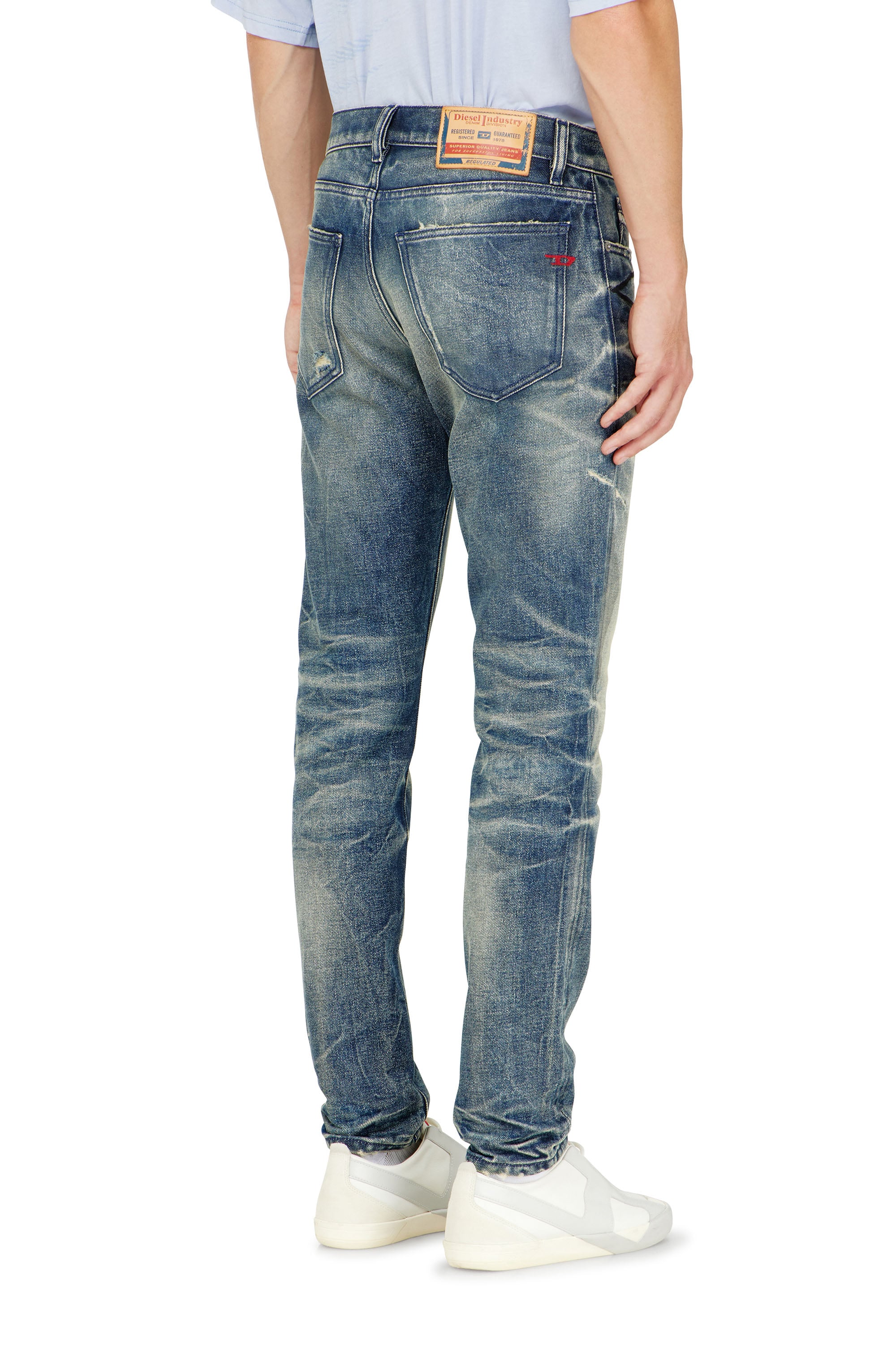 Diesel - Slim Jeans 2019 D-Strukt 09P36 Homme, Bleu moyen - Image 3