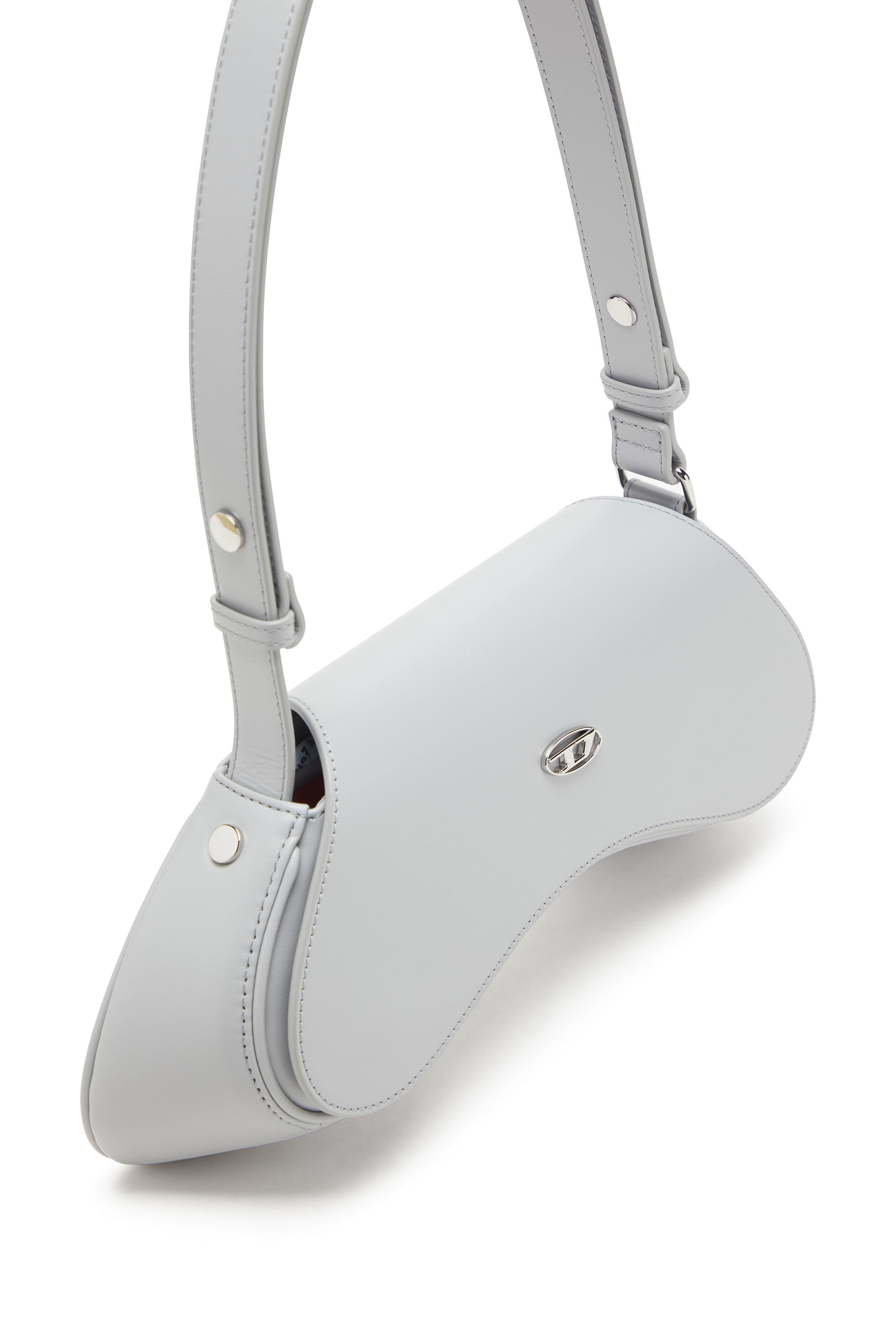 Diesel - PLAY CROSSBODY, Female's Play-Crossbody bag in semi gloss leather in Grey - 5