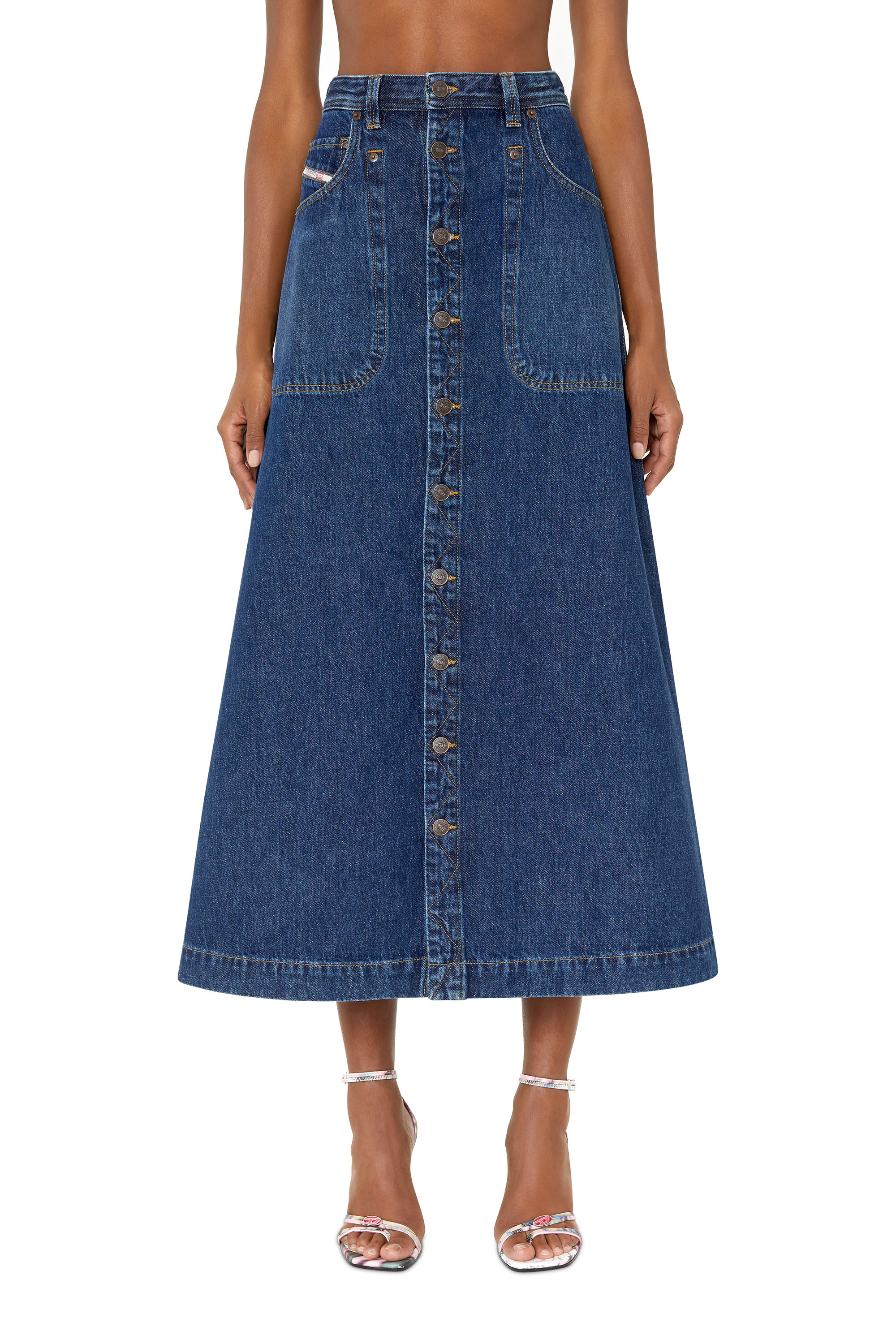 DE-ALBUS-L A-LINE LONG SKIRT, 