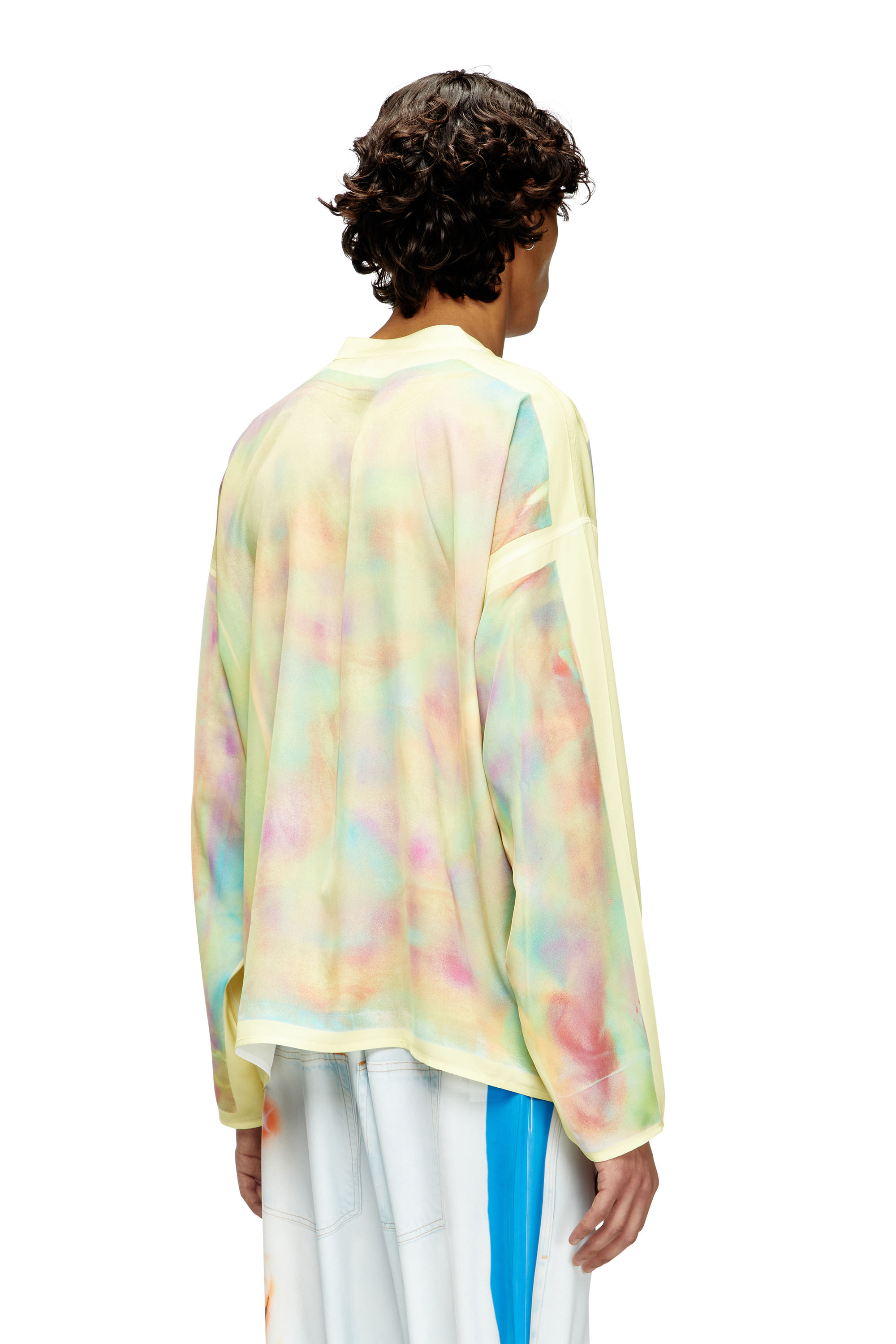 Diesel - T-OLAVI-A-SER-GRAFFITI-CHI, Unisex's Henley top with graffiti print in Yellow - 4