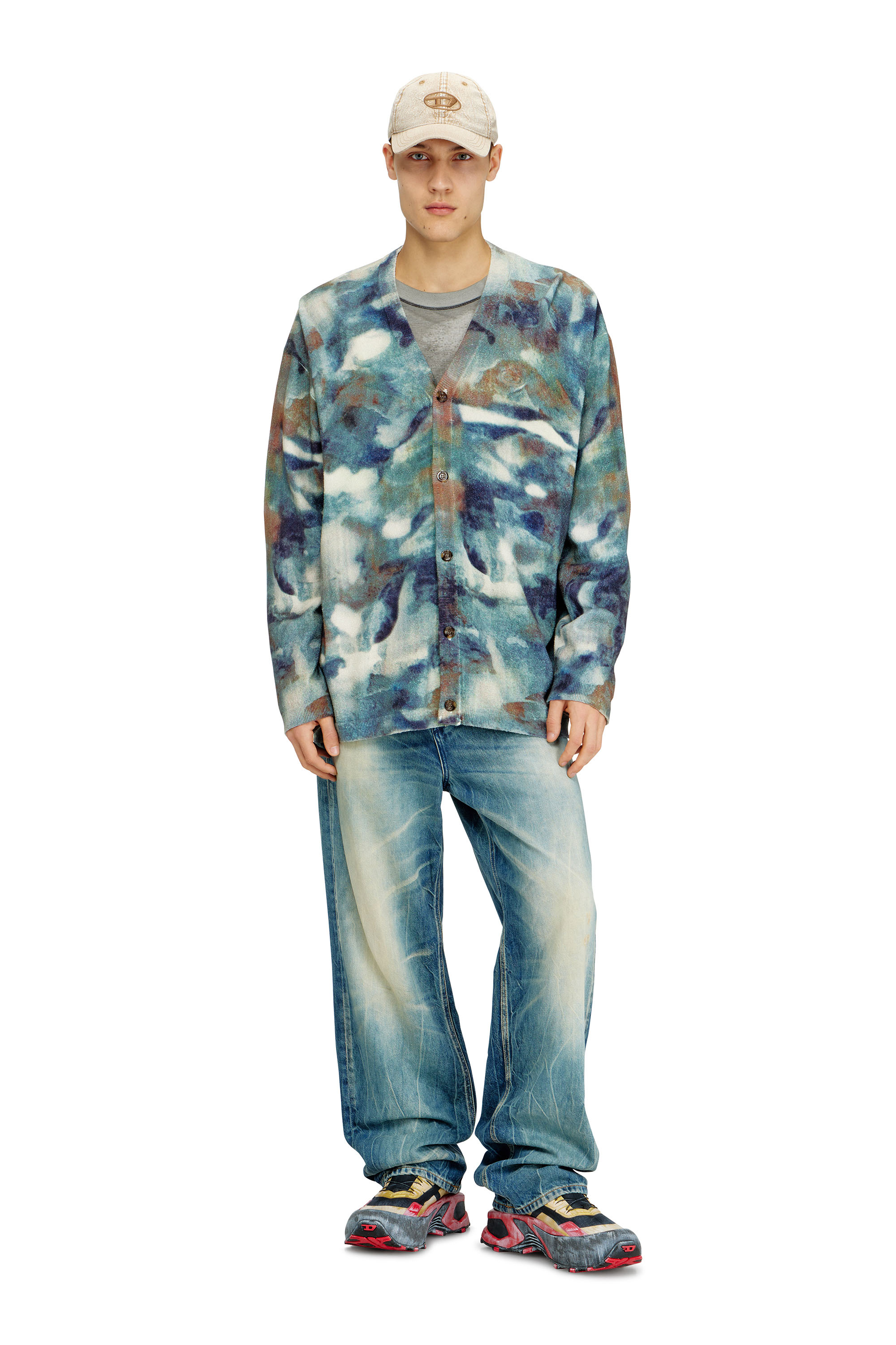 Diesel - C-NYLOFF, Casquette de baseball avec logo Oval D brod&eacute; Homme in Marron - 4