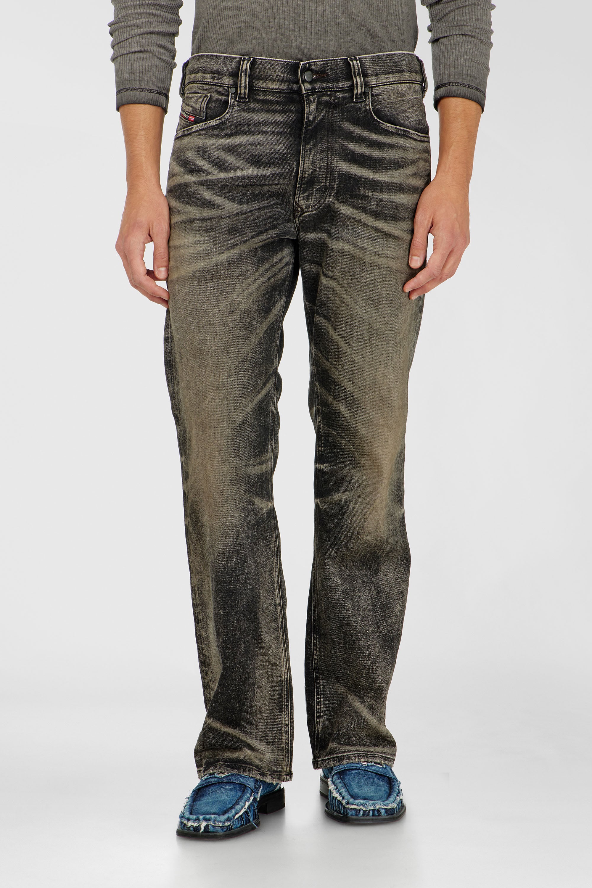 Diesel - Relaxed 2080 D-Reel Joggjeans&reg; 09R21 Homme, Noir/Gris fonc&eacute; - Image 2