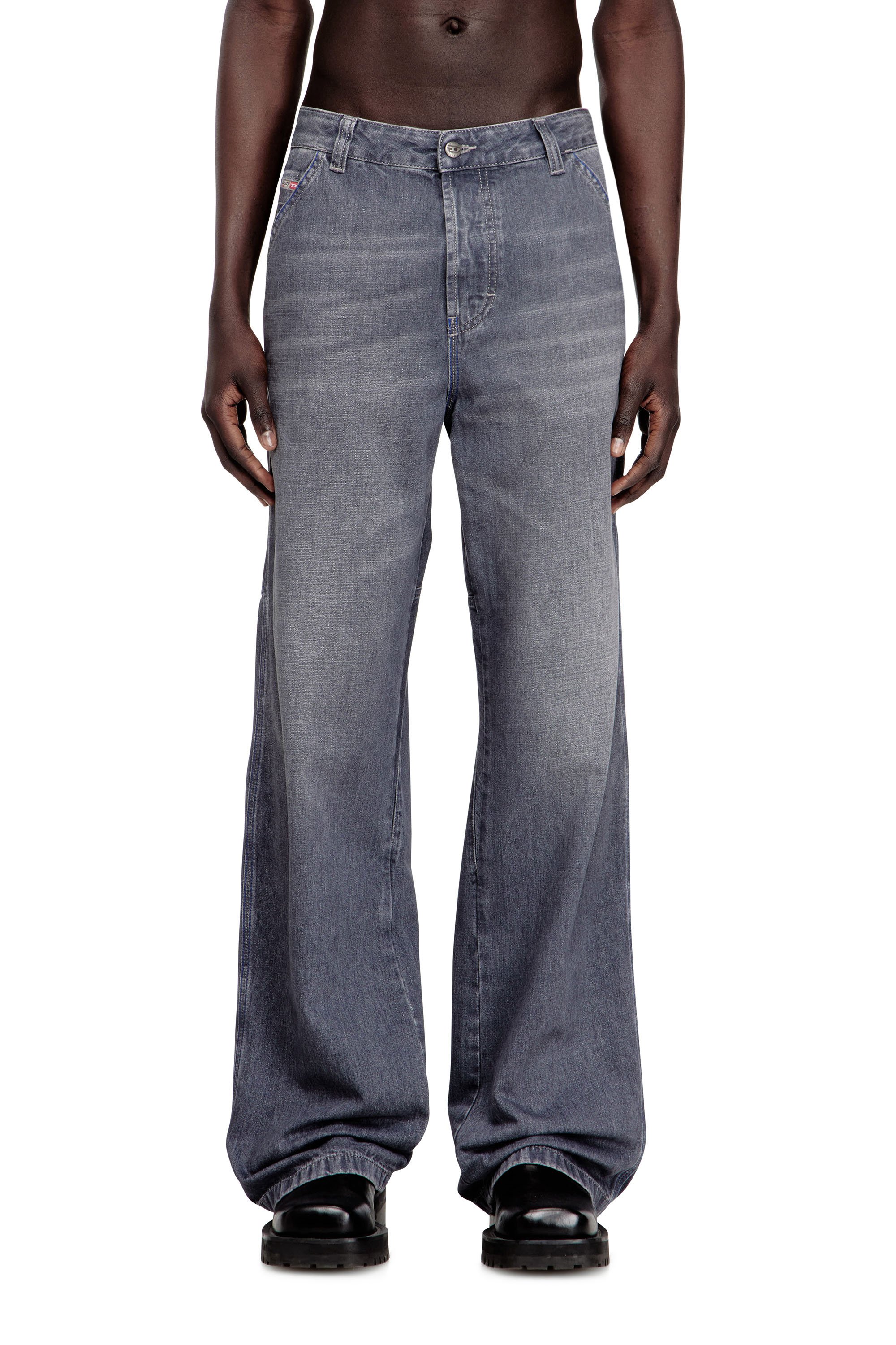Diesel - Relaxed Jeans D-Livery 09N83 Hombre, Gris - 1