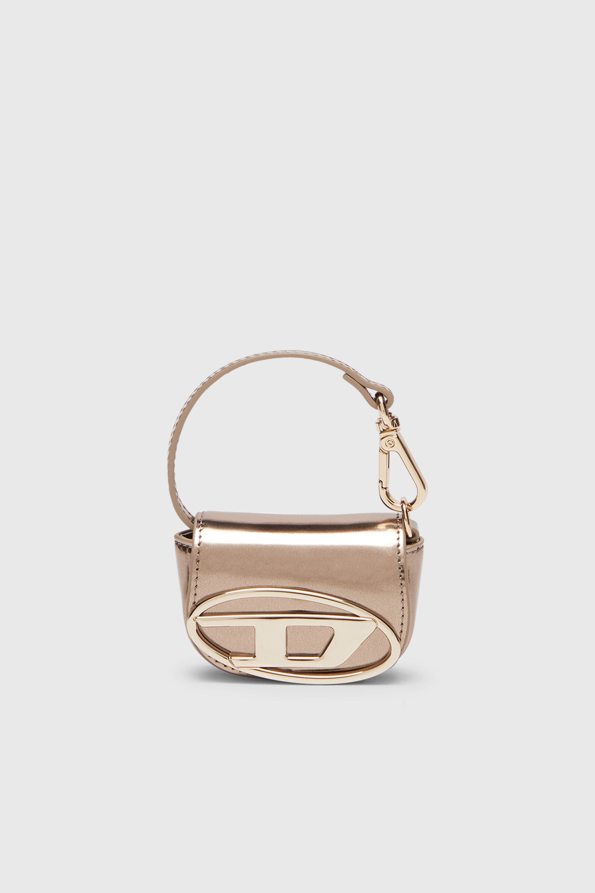Diesel - 1DR XXS, Woman's Bag charm in metallic leather in Bronze - 1
