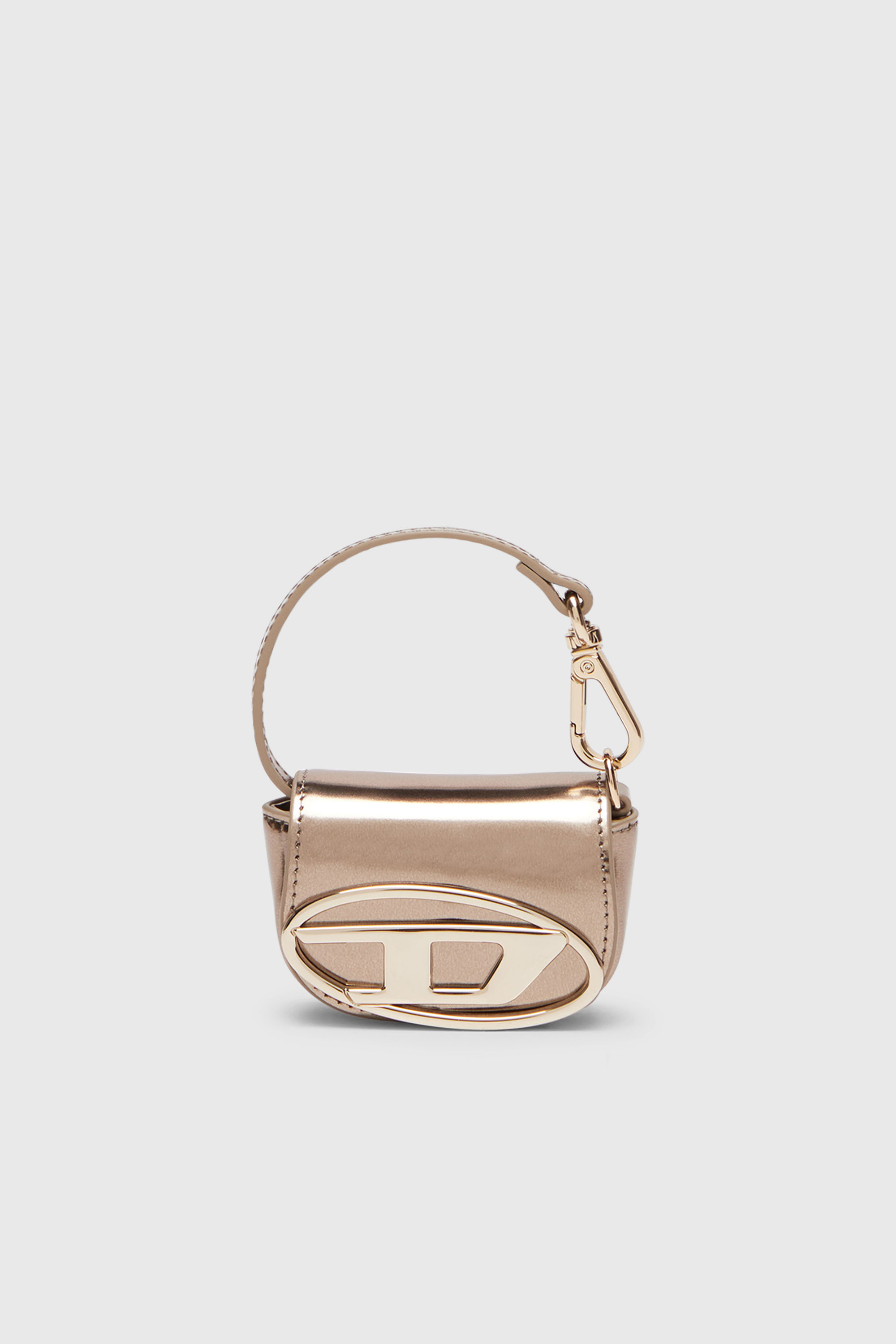 Diesel - 1DR XXS, Colgante para bolso en piel metalizada Mujer in Marr&oacute;n - 1