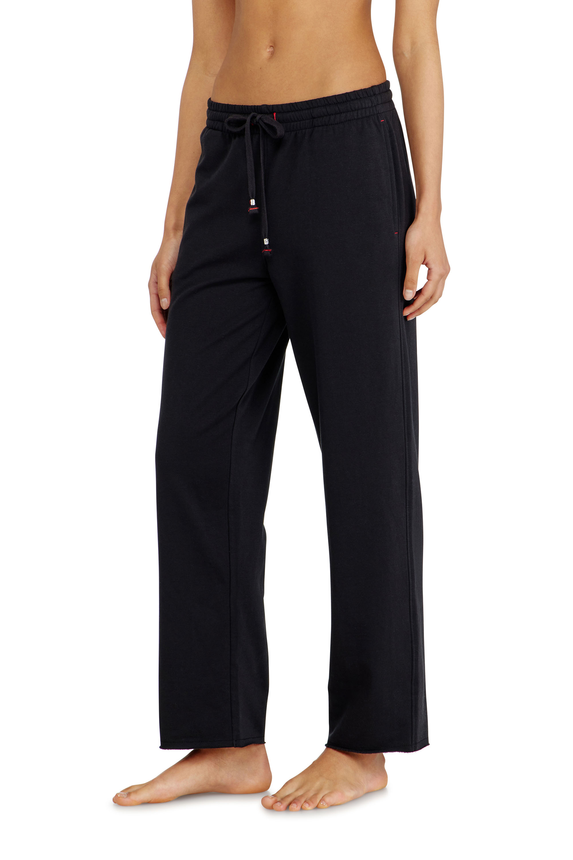 Diesel - INDRA-D-CORE, Woman's Peached sweatpants with raw hems in Black - 2