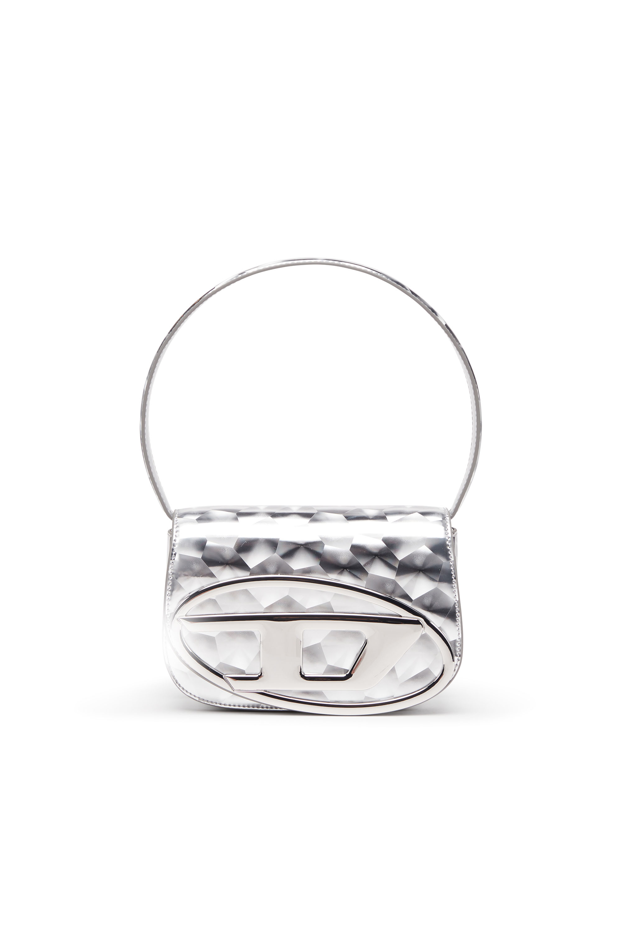 Diesel - 1DR, 1DR-Sac à bandoulière signature effet miroir Femme in Gris argenté - 2