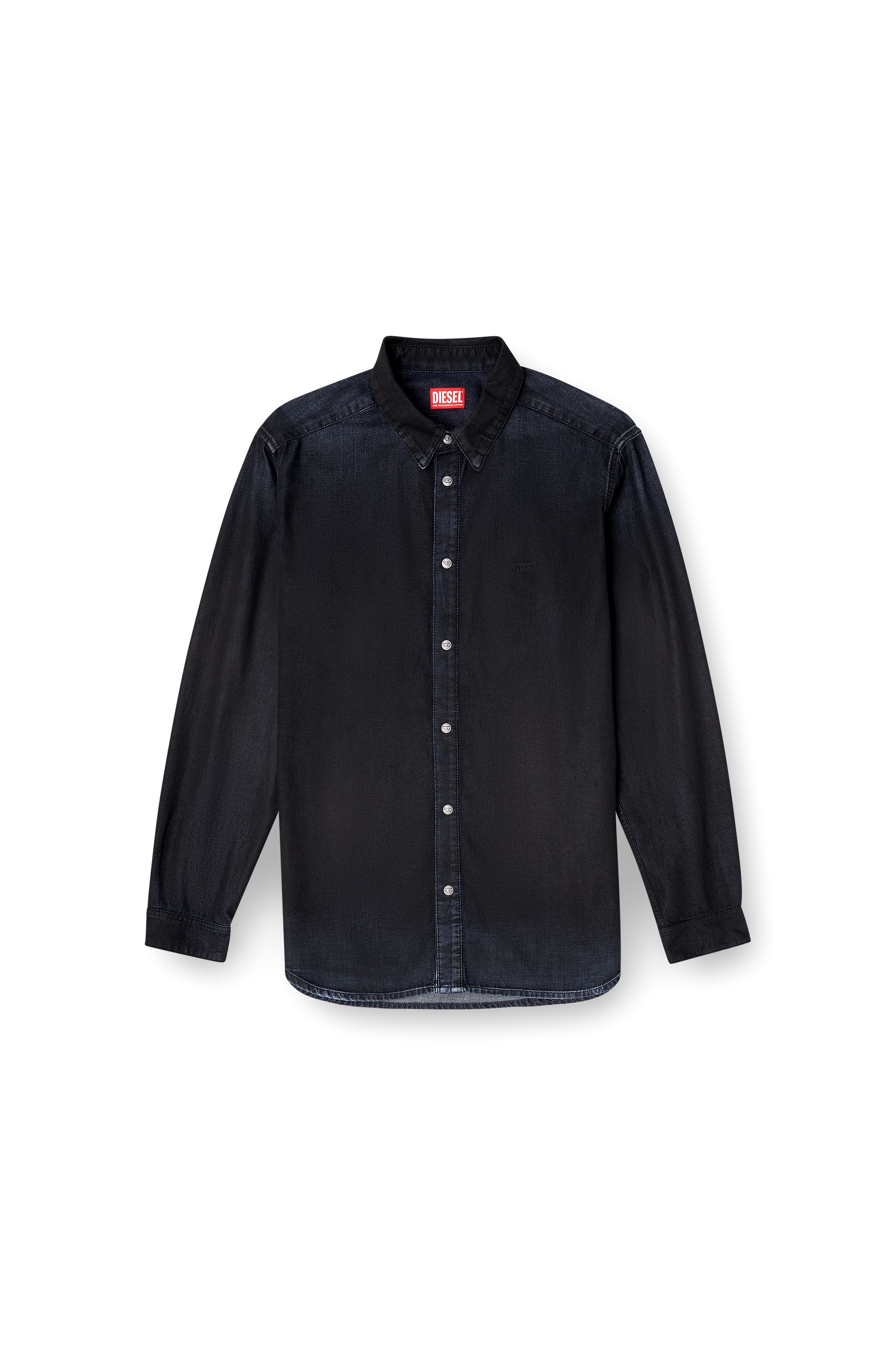 Diesel - D-SIMPLY, Man's Long-sleeve denim shirt in Dark Blue - 3