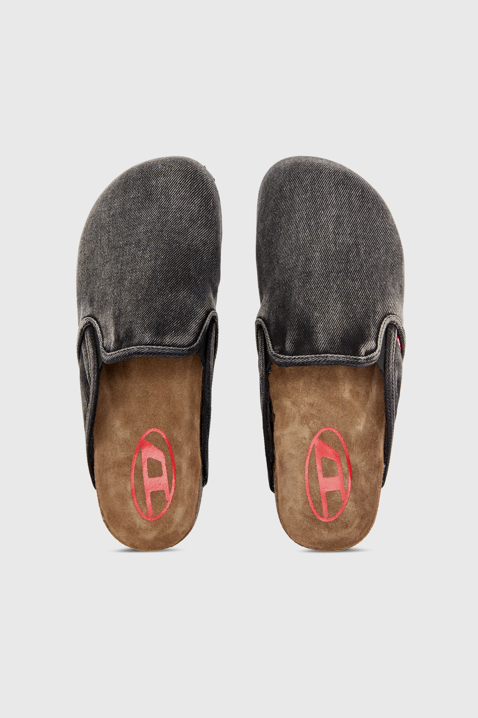Diesel - D-WOODSTOCK SLIP-ON, D-Woodstock-Zapatos planos sin tal&oacute;n en cuero napa Hombre in Negro - 5