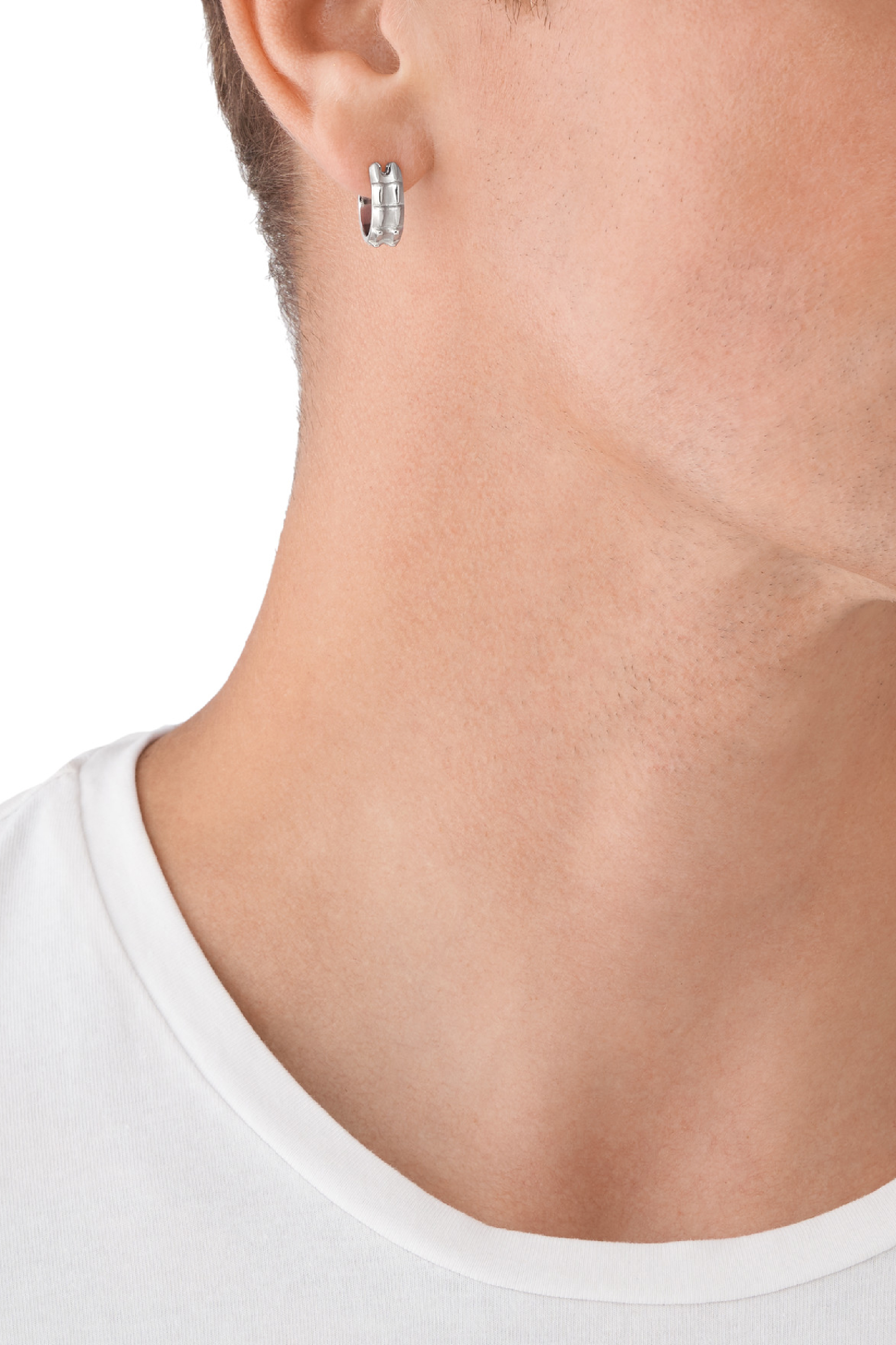 あーゆ Women's Stainless steel single hoop earring | Silver | Diesel