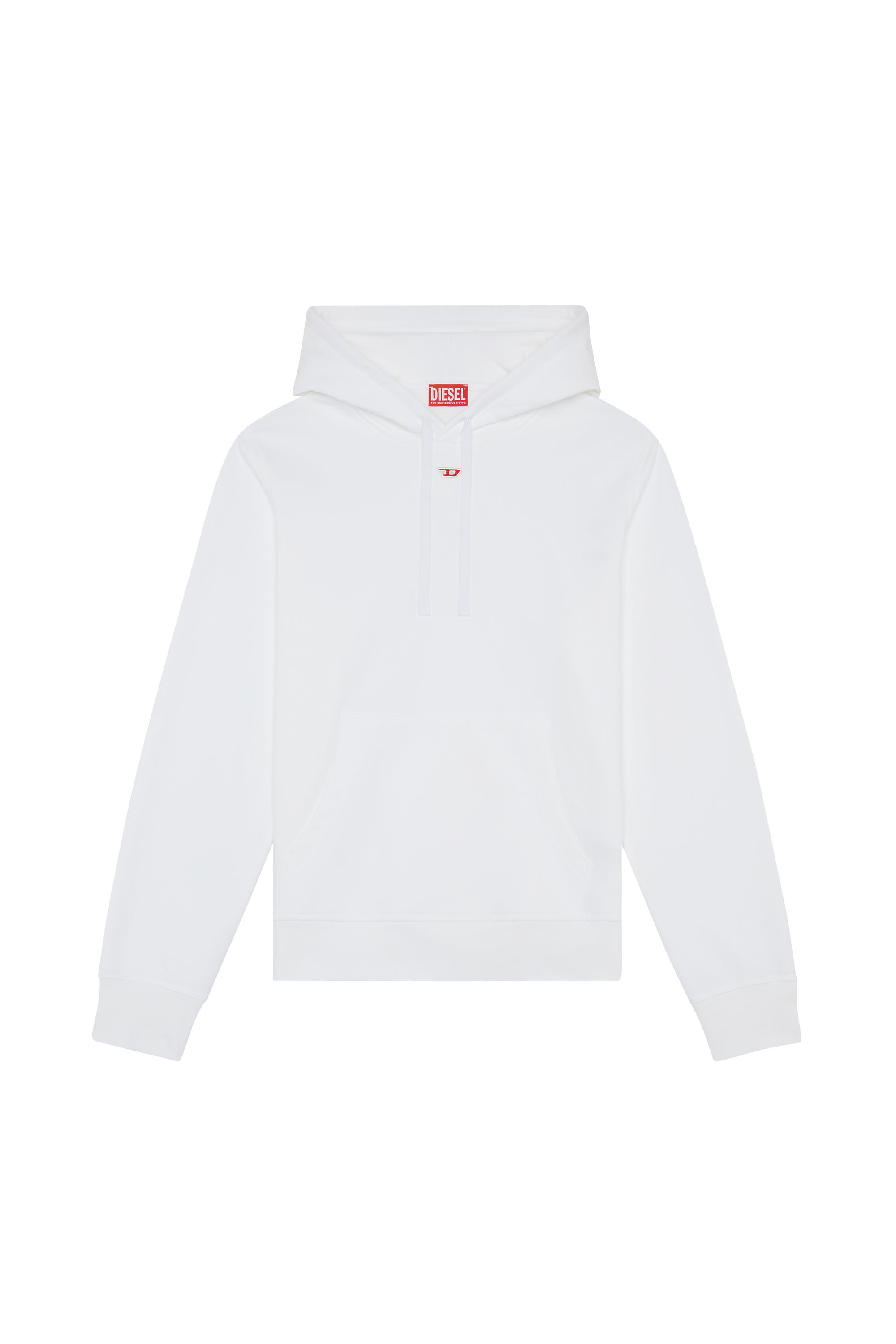 Diesel - S-GINN-HOOD-D, Man's Hoodie with D logo in White - 2