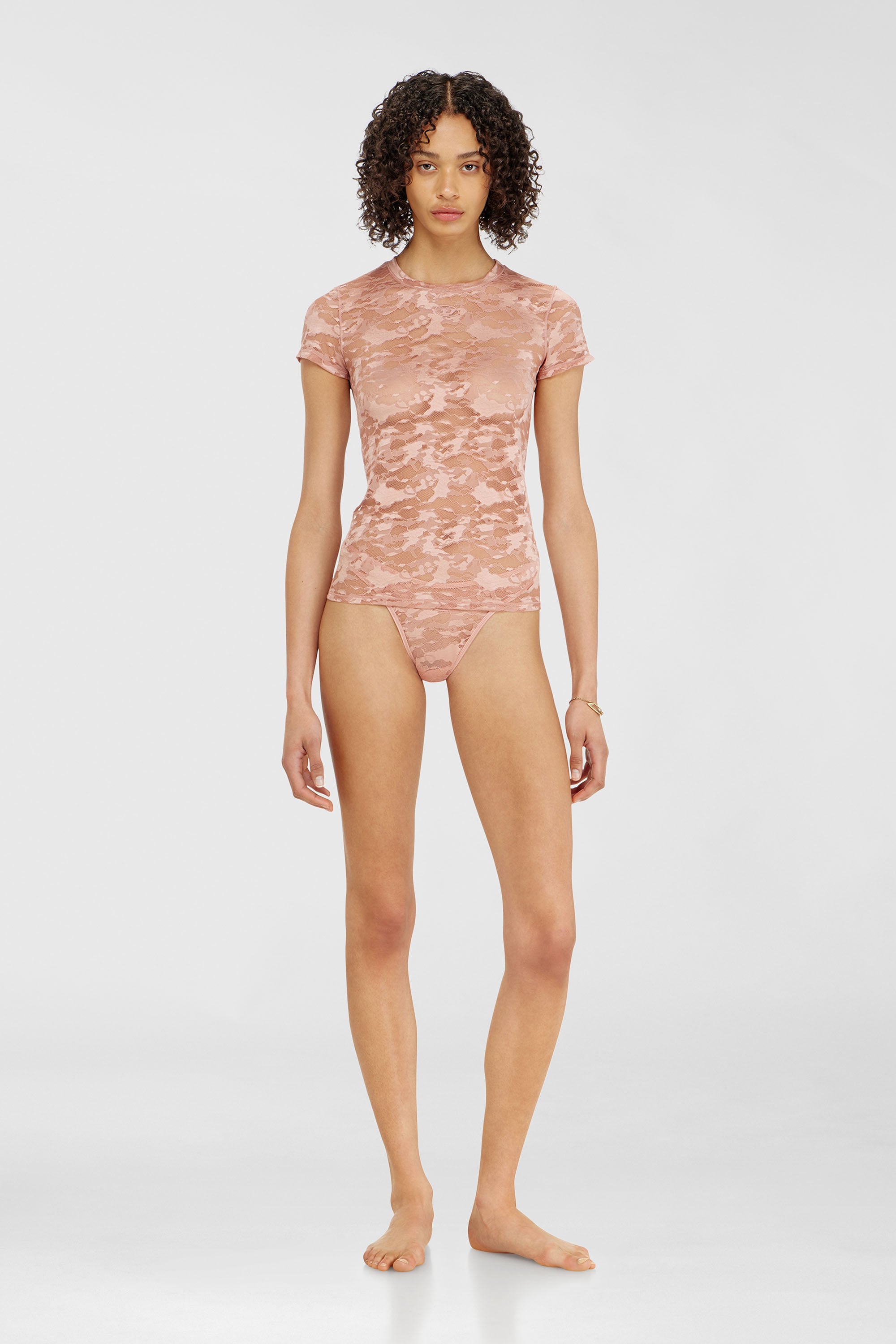 Diesel - KASIA-UTLT, Camiseta de encaje camuflado Mujer in Rosa - 2