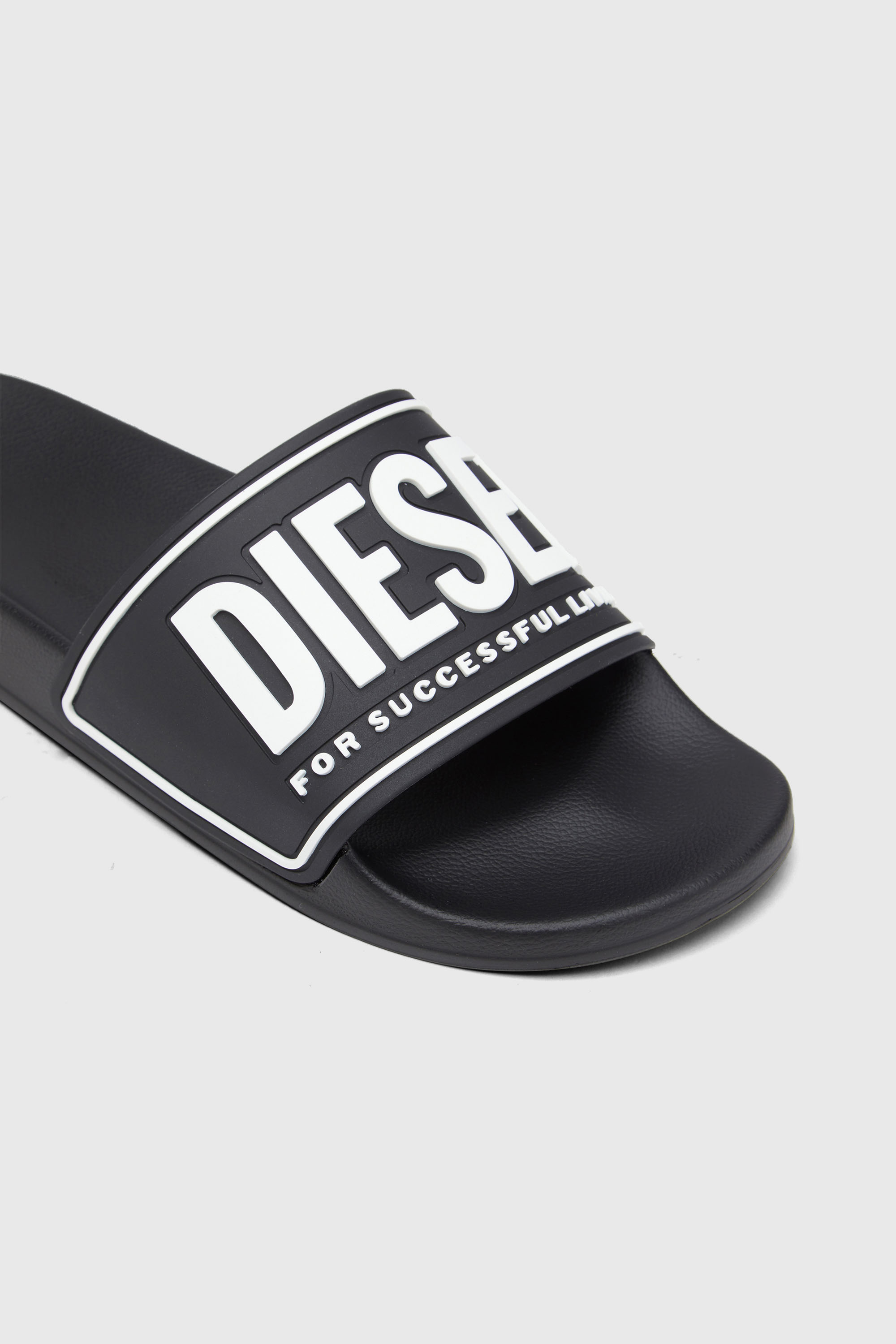 Diesel Neon Yellow and Black Slides Diesel main image 4