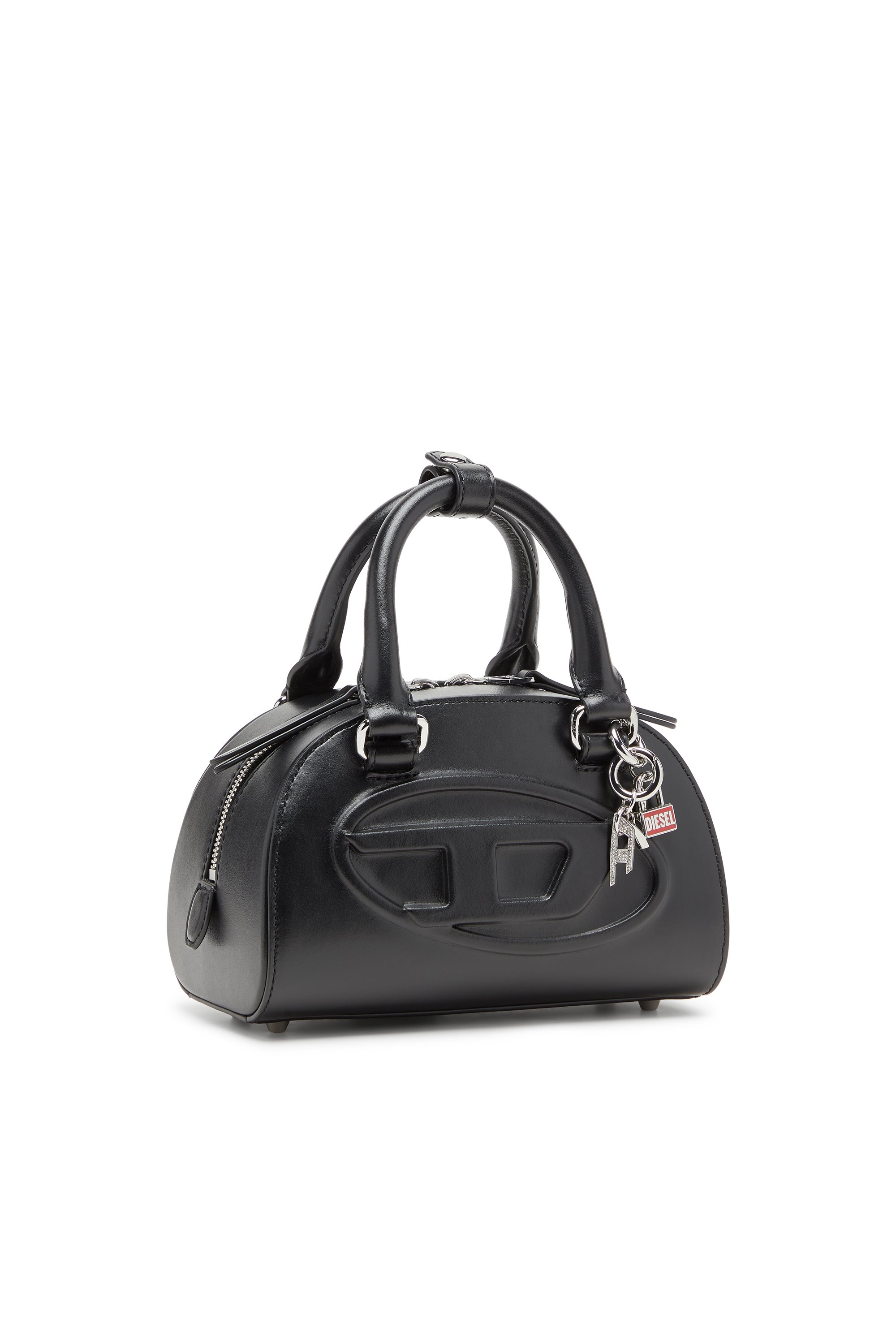 Diesel - 1DR DOME TOP HANDLE, Woman's 1DR Dome-Leather bowling bag in Black - 2