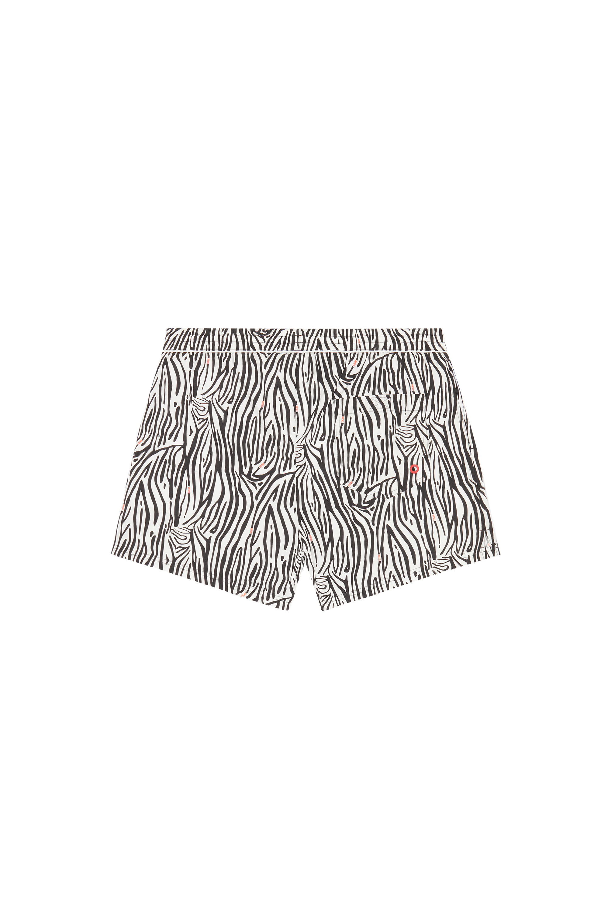 Diesel - BMBX-NICO, Man's Mid-length swim shorts with micro logos in Black/White - 2